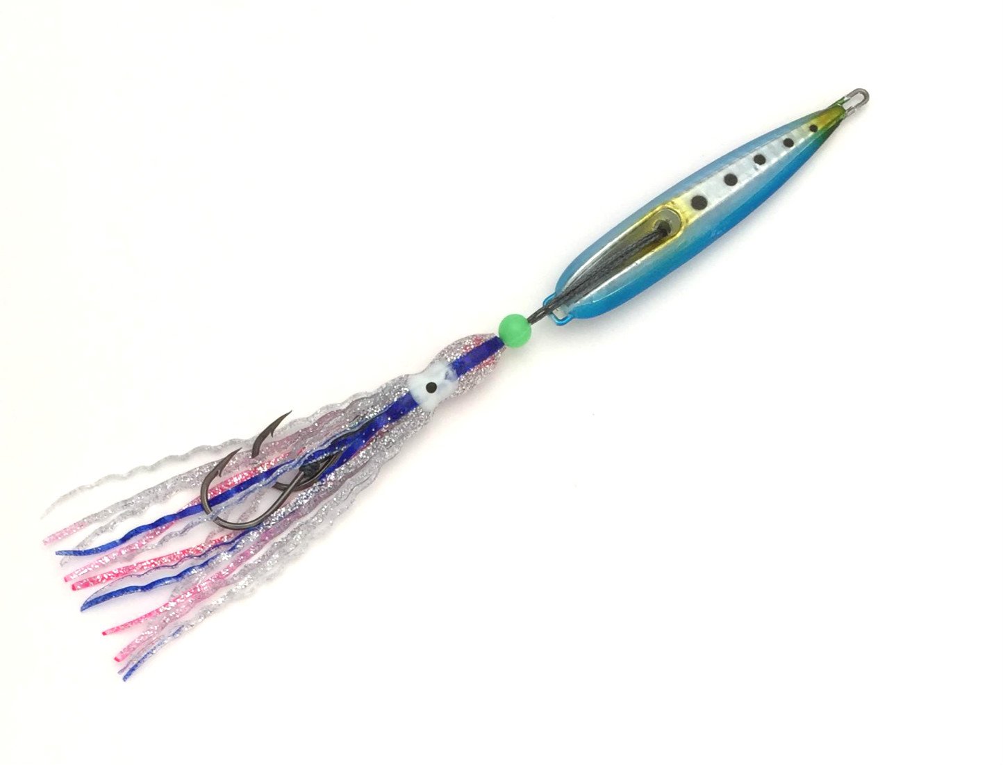 Sanhu Bottom Fishing Metal Jig 90g (3.17oz) - Blue Saltwater Lure - 3 Pack for Offshore Trolling & Deep Sea Fishing