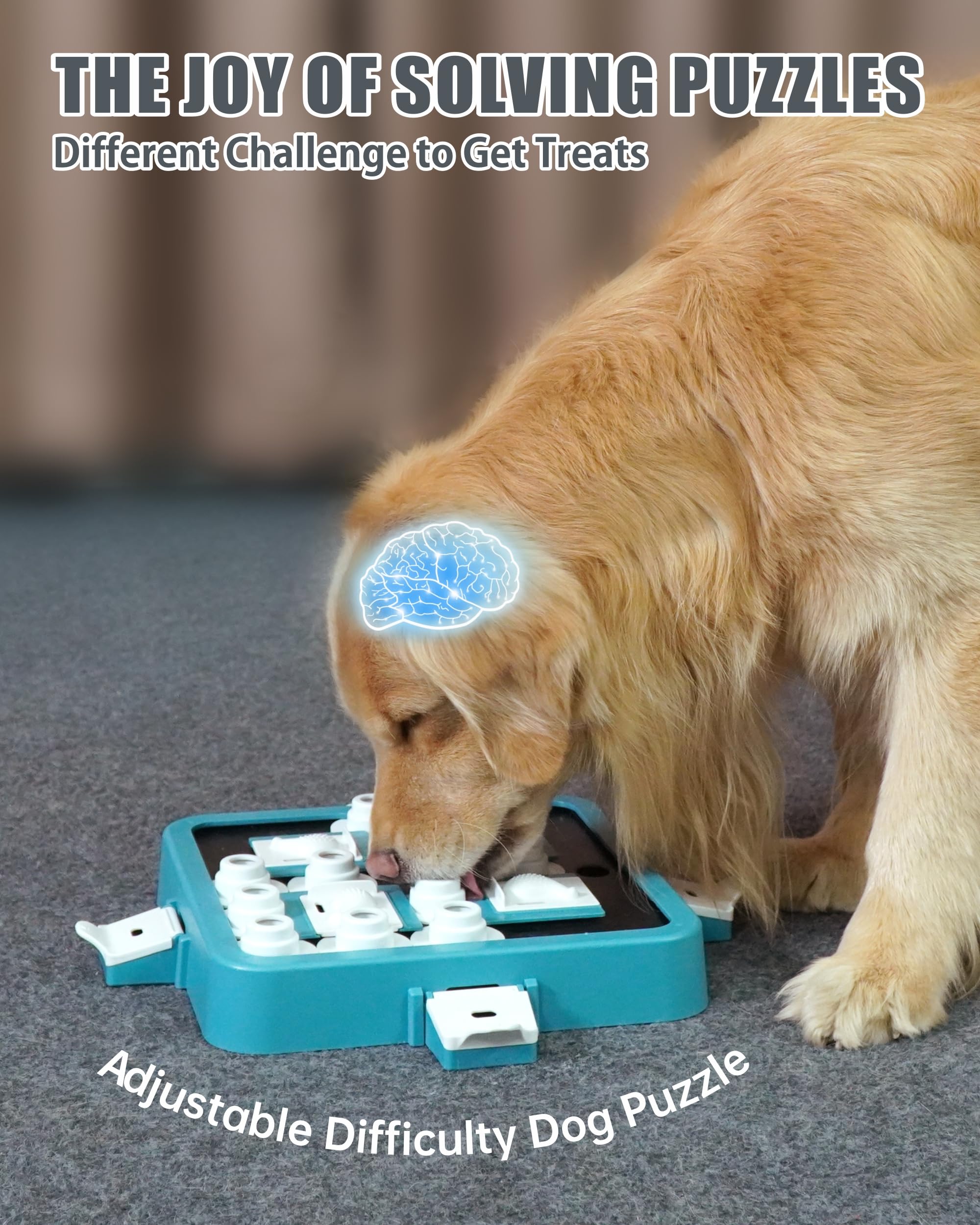 Interactive Dog Puzzle Feeder Toy - Slow Treat Dispenser for Mental Stimulation & Enrichment, Fun Brain Games for Dogs (Green) - Perfect for Boredom Relief & Training Sessions