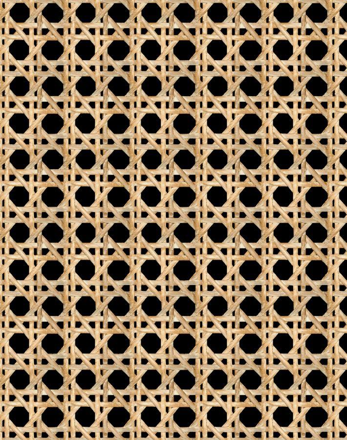 Faux Large Caning Peel and Stick Wallpaper - Black Onyx Textured Removable Wallpaper for Living Room, Bedroom, or Office Decor