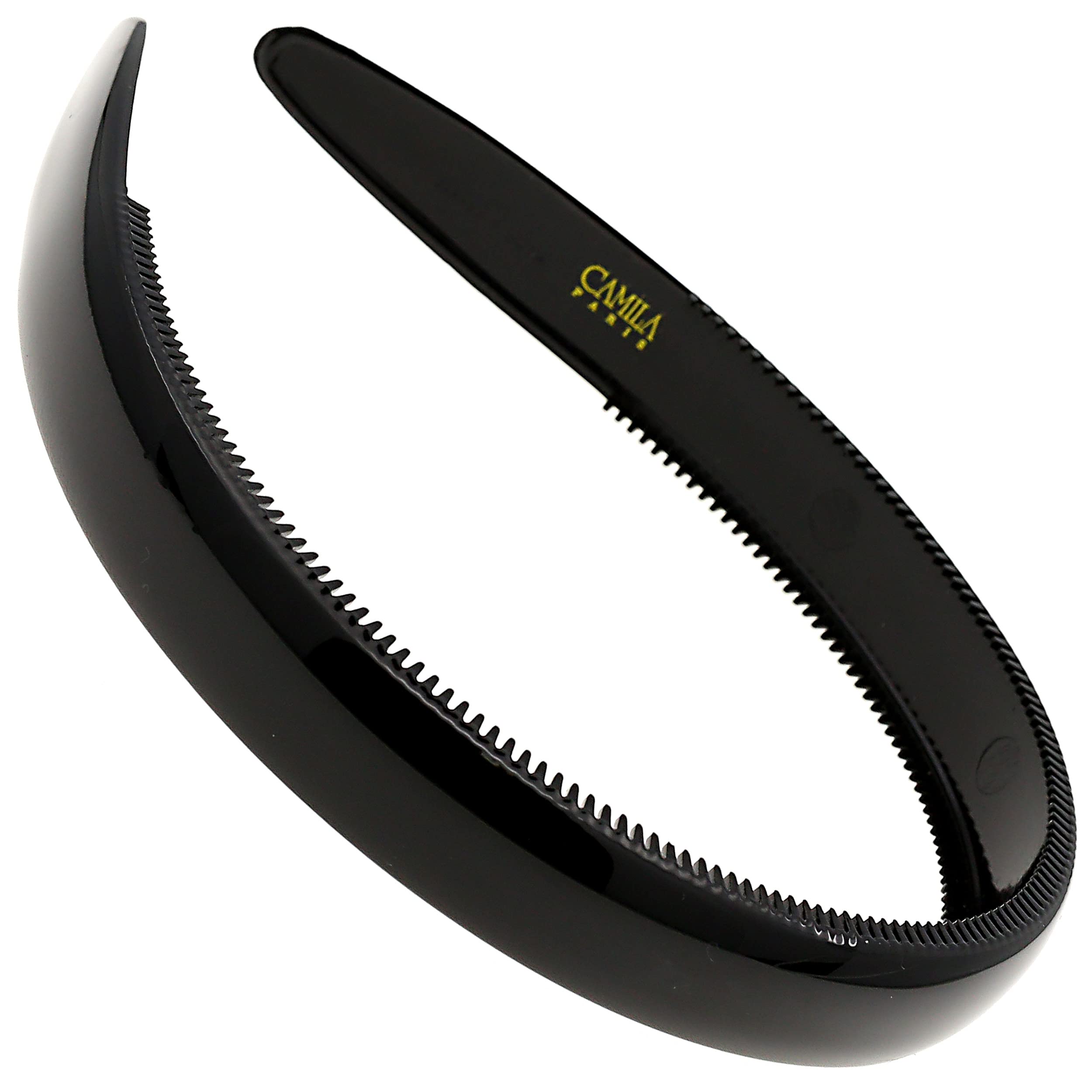 Camila Paris CP3012 French Fashion Headband for Women - Flexible Non-Slip Hairband with Teeth for Strong Hold | Durable Cellulose Hair Accessory Made in France | Perfect for Workouts, Weddings & Everyday Styling