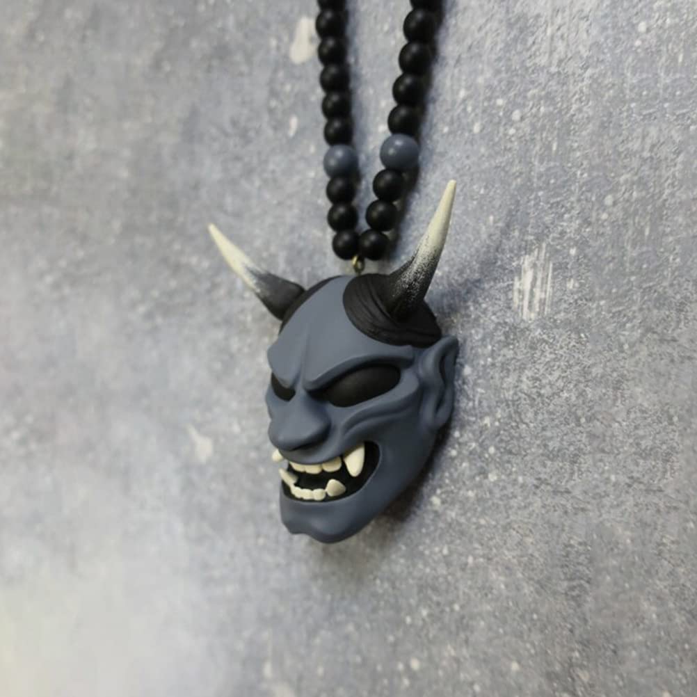 Japanese Samurai Helmet Oni Car Hanging Pendant - Unique Rear View Mirror Charm for Car Decor, Fashion Auto Accessories | Perfect for Car Enthusiasts, Anime Fans & Japanese Culture Lovers