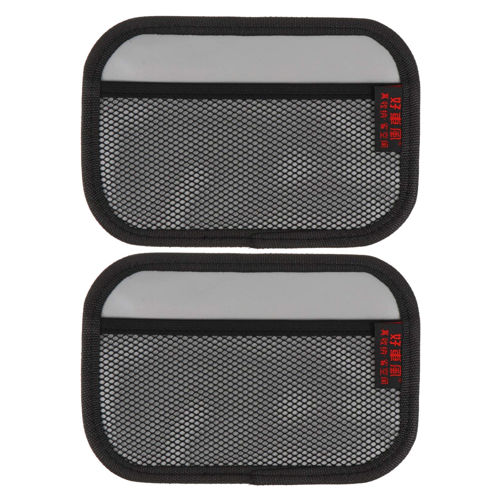 BESPORTBLE 2-Pack Car Sticky Storage Bag - PU Leather & Oxford Cloth Mesh Organizer for Car Seats | Perfect for Phone, Keys, Sunglasses & Small Accessories | Keep Your Car Interior Clean & Organized