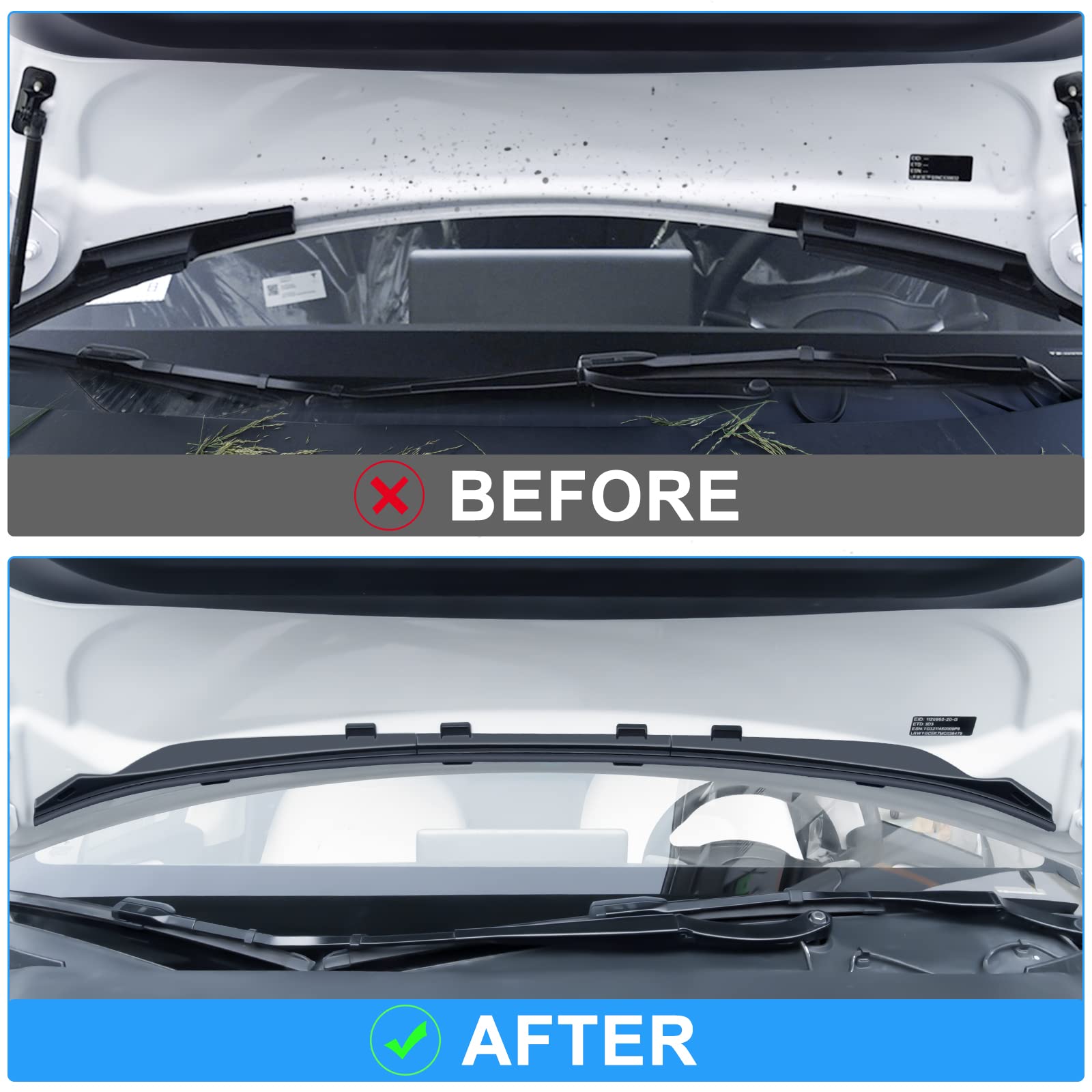 Tesla Model Y Front Hood Dust Proof Seal Strip - Weather Resistant Rubber Protector Guard for Enhanced Protection | Perfect for All-Weather Driving & Dust Prevention