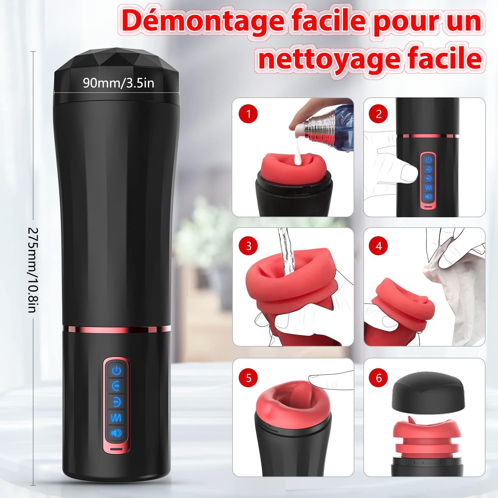 Automatic Male Masturbator Sex Toy for Men with 3 Modes (Tighten-Suck & 10 Vibrations) - Silicone Vagina Sleeve for Realistic Pleasure | Perfect for Solo Play, Couples Fun & Discreet Adult Entertainment