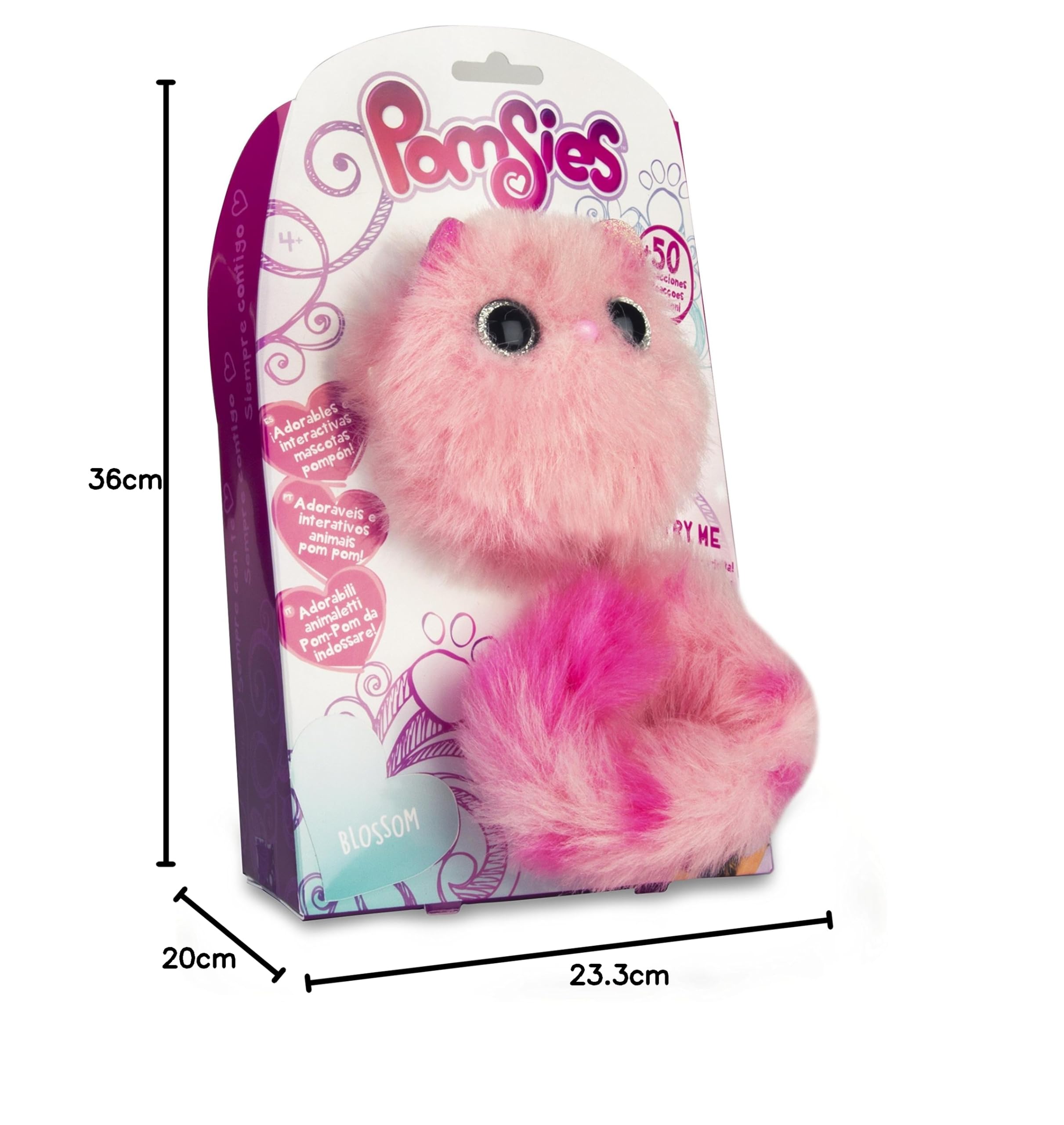 IMC Toys Pomsies Sweat Interactive Plush Toy (98374) - Multicolor Cute Pet for Kids, Perfect for Playtime, Gifts & Collectibles