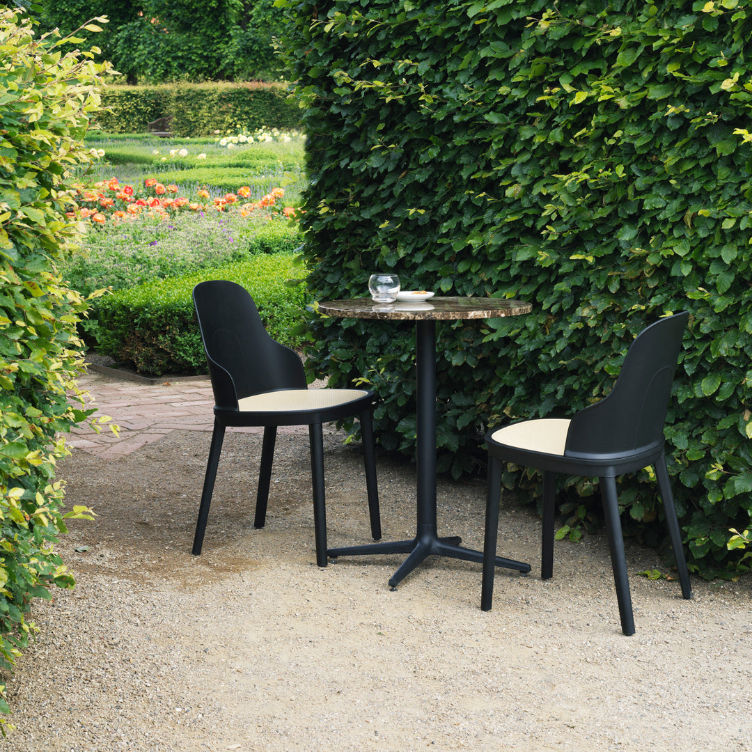 Round Outdoor Cafe Table - Aluminum All-Weather Patio Bistro Set for Garden, Deck, Poolside & Restaurant Dining - Commercial Grade Rust-Proof Design
