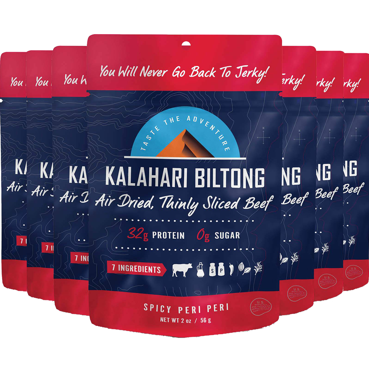 Premium 2Oz Kalahari Biltong - Authentic South African Beef Jerky | High-Protein Snack for Hiking, Camping & Road Trips