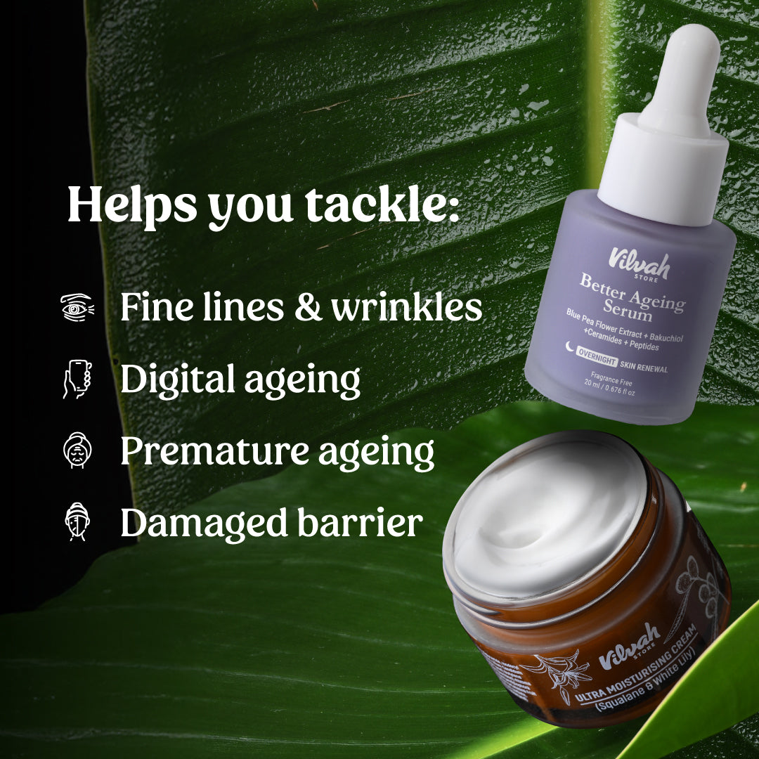 Better Ageing Kit - Anti-Aging Skincare Set for Women & Men | Reduce Wrinkles & Fine Lines | Daily Face Care Routine for Youthful Glow