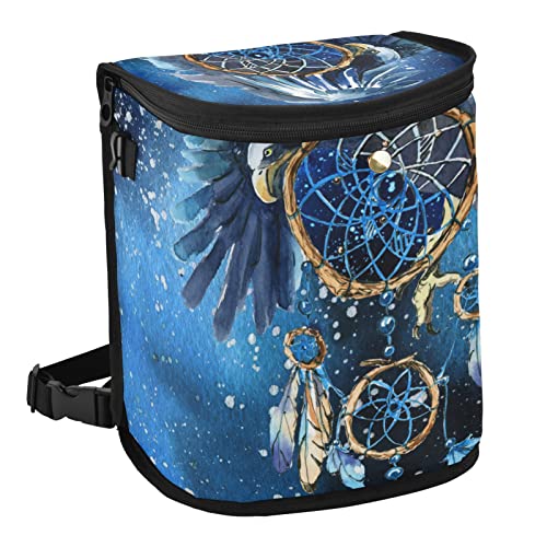 Dream Catcher Collapsible Hanging Car Trash Can - Leakproof Portable Vehicle Garbage Bin with Large Capacity for Road Trips, Commuting & Car Organization | Perfect for Snacks, Tissues & Car Storage Needs