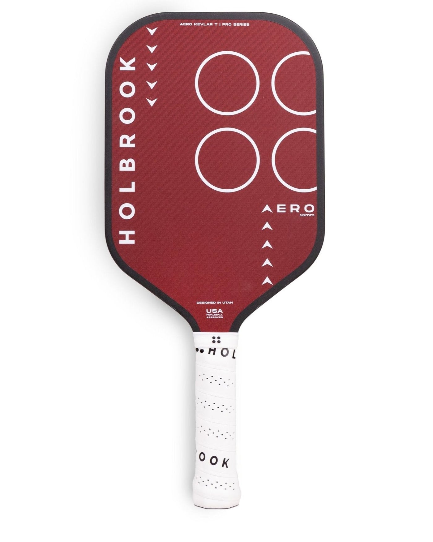 Holbrook Aero Kevlar T 16mm Pickleball Paddle - Lightweight Carbon Fiber Racket for Indoor/Outdoor Play | Pro-Level Control & Power for Tournament & Recreational Games