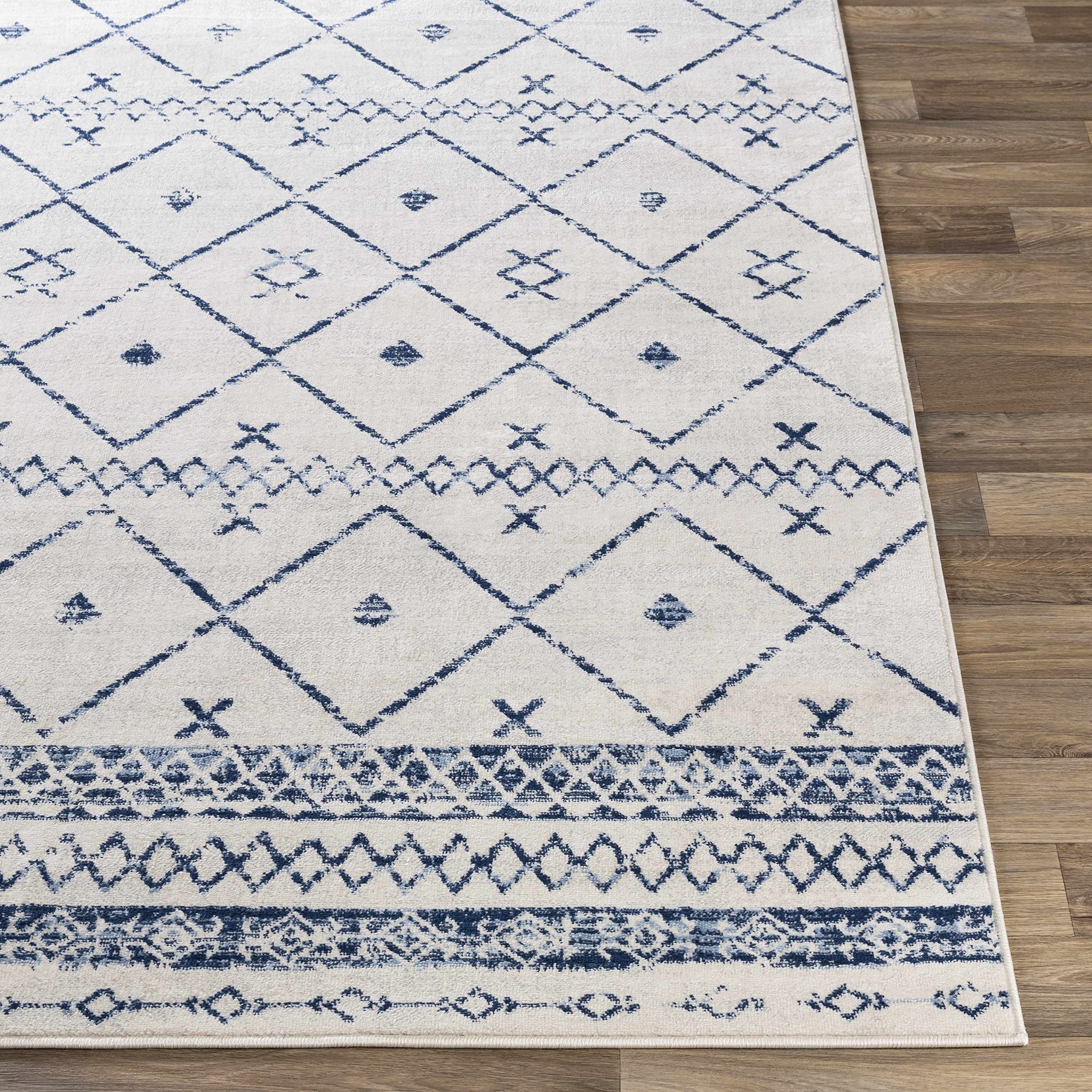 Hauteloom Everett Blue and Gray Area Rug 9' x 12'3