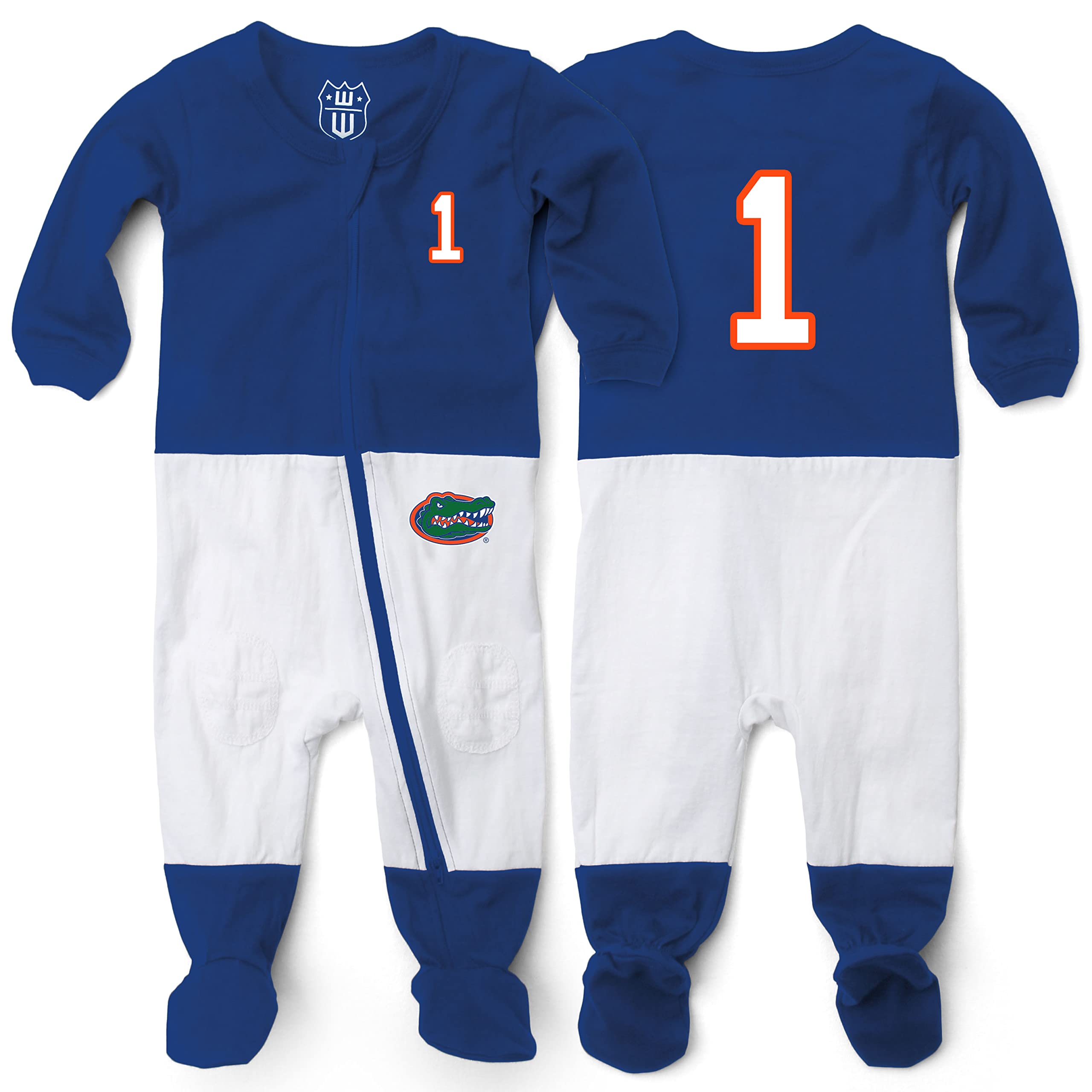 Wes and Willy Baby College Football Fan Jersey Sleeper - Soft & Comfortable Infant Sleepwear for Game Day & Casual Wear
