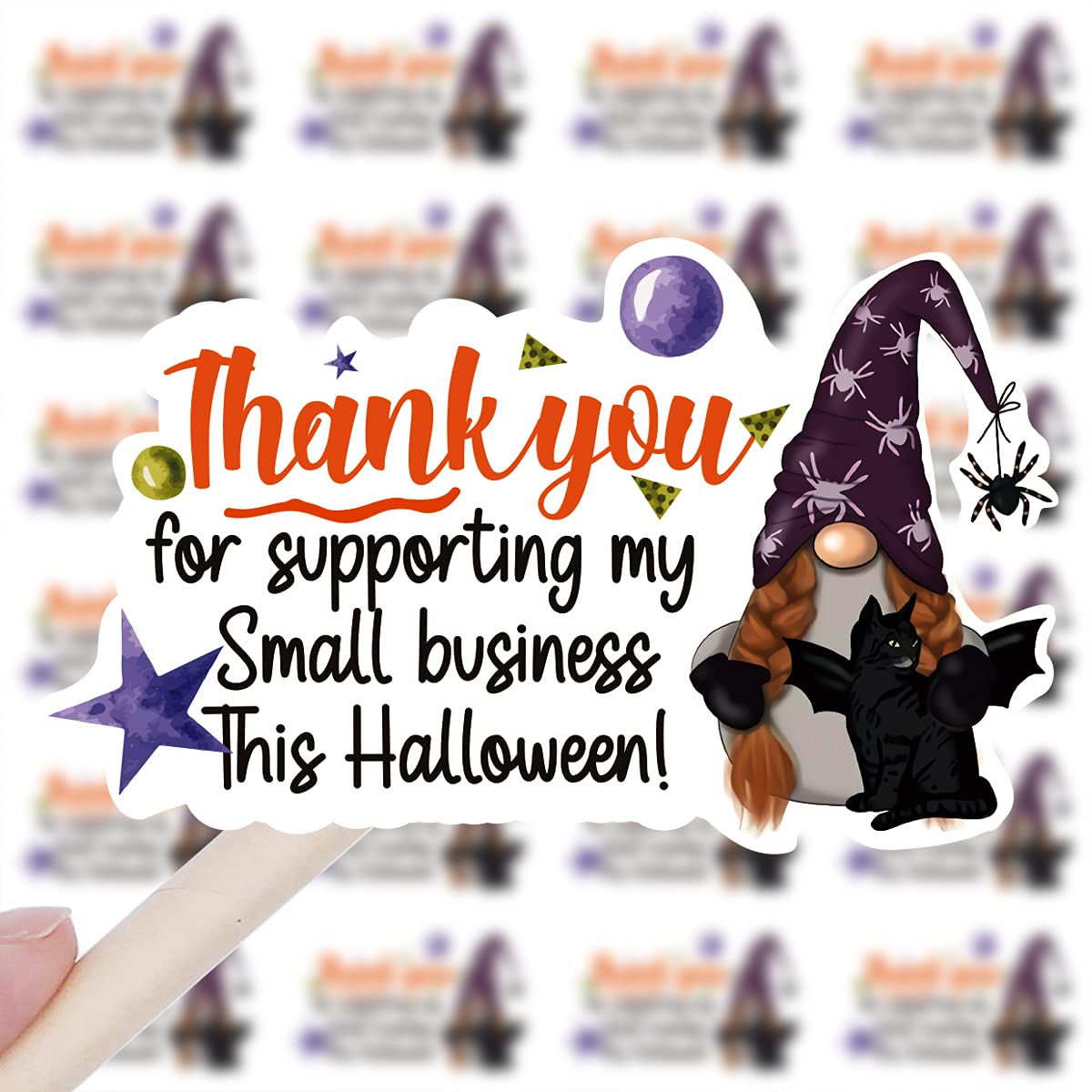 160 PCS Thank You Gnomes Stickers - Funny Small Business Envelope Seals for Packages, Handmade Goods & Bags - Halloween Theme Shop Stickers for Gifts, Mail & Crafts - Perfect for Etsy Sellers, Small Businesses & DIY Projects