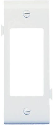 PJSC26W White Nylon Wall Plate - Decorator Opening Center Sectional for Home & Office Electrical Outlet Covers - Ideal for Living Room, Bedroom, and Commercial Spaces