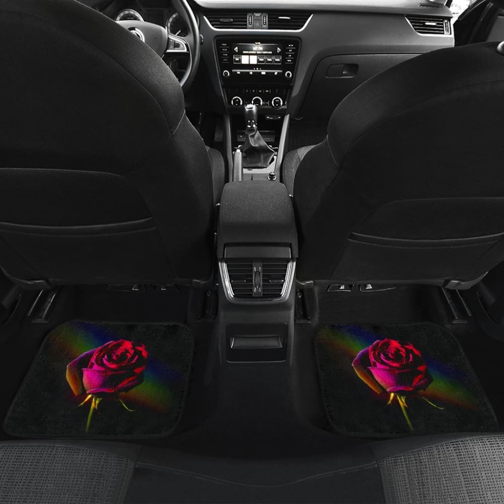 Best Pink Rose Bush Car Floor Mats for Floral Lovers - Waterproof & Non-Slip Auto Accessories - Perfect Gift for Women, Mothers Day & Car Decor