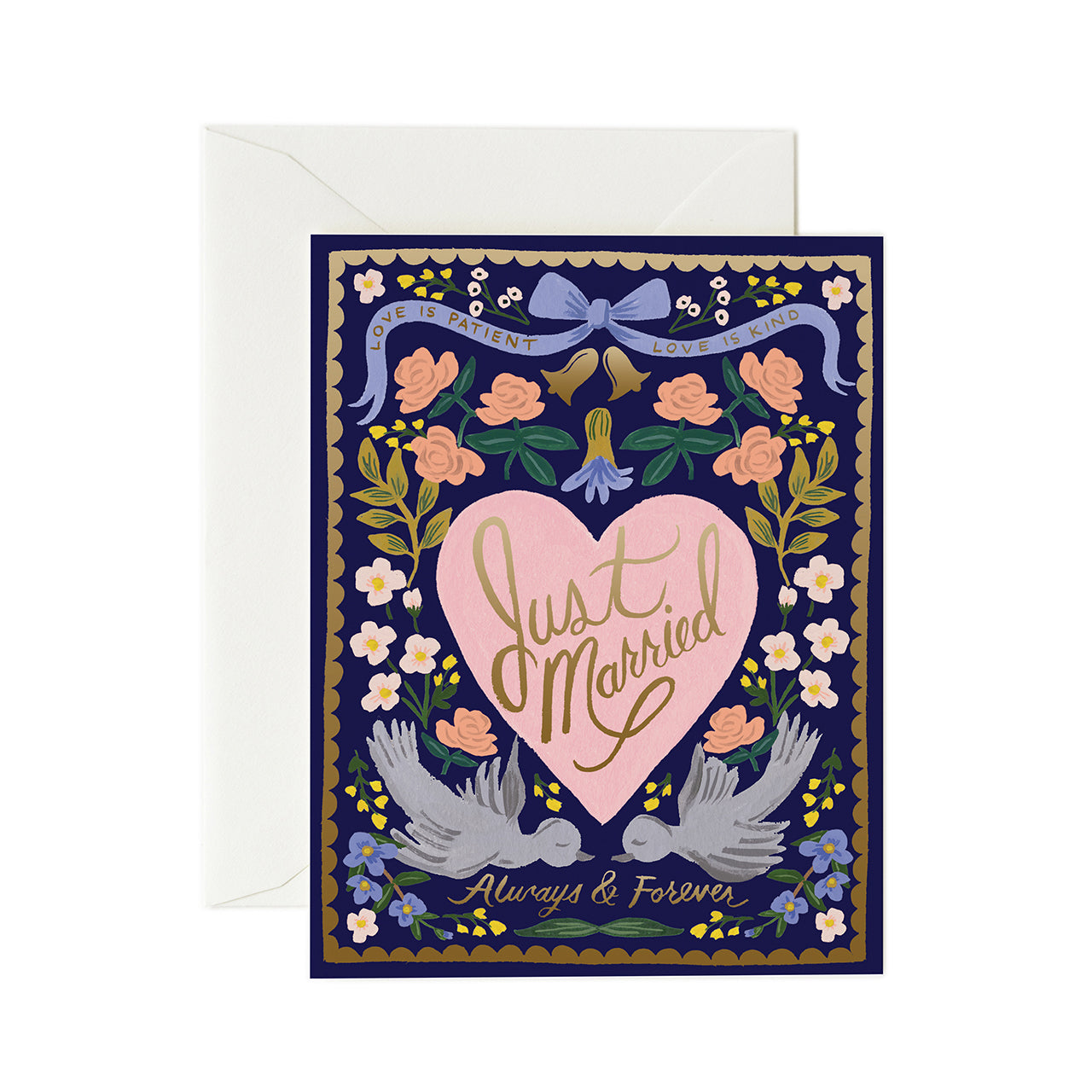 Romantic Love Birds Greeting Card - Perfect for Anniversaries, Valentine's Day & Special Couple Moments