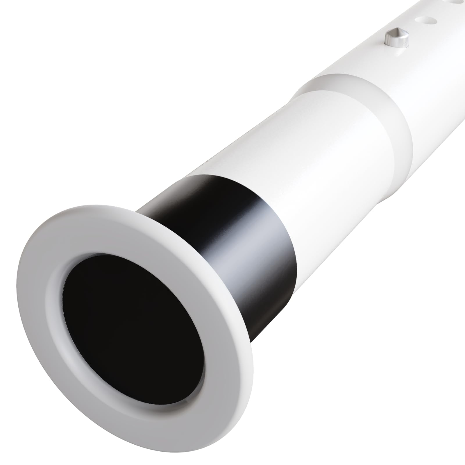 Oxdigi Adjustable Spring Tension Shower Curtain Rod 142.1-160 Inches - No Drill Rust-Resistant Heavy Duty Bathroom Window Closet Rod - Perfect for Small Spaces, Room Dividers & Home Decor (White)