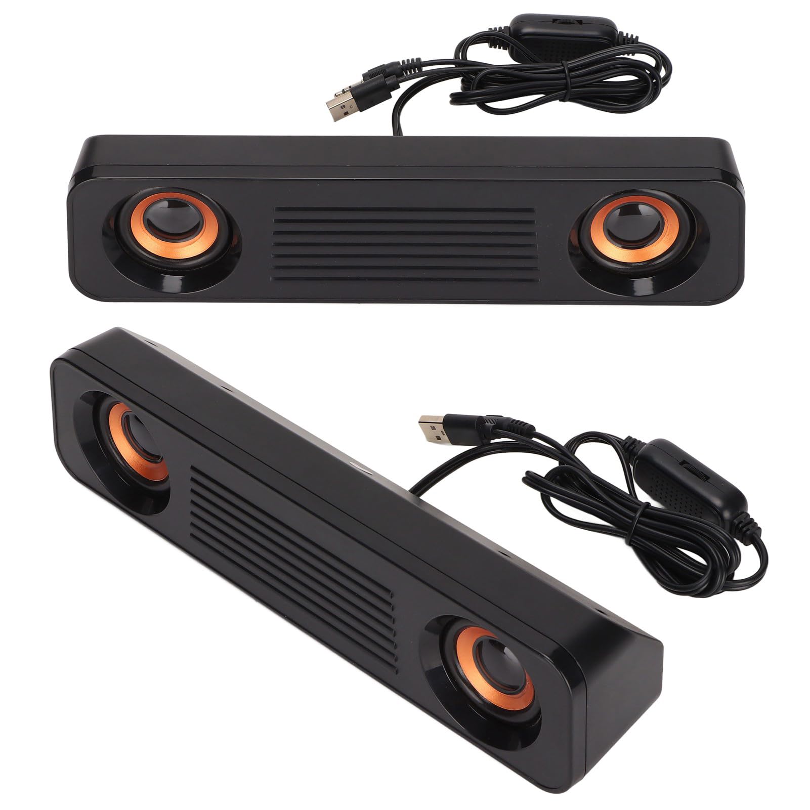 TV Subwoofer Soundbar with 3.5mm HiFi Stereo & USB Port - Portable Bass Speaker for Home Theater, PC, Computer Gaming | Perfect for Movies, Music & Gaming Entertainment