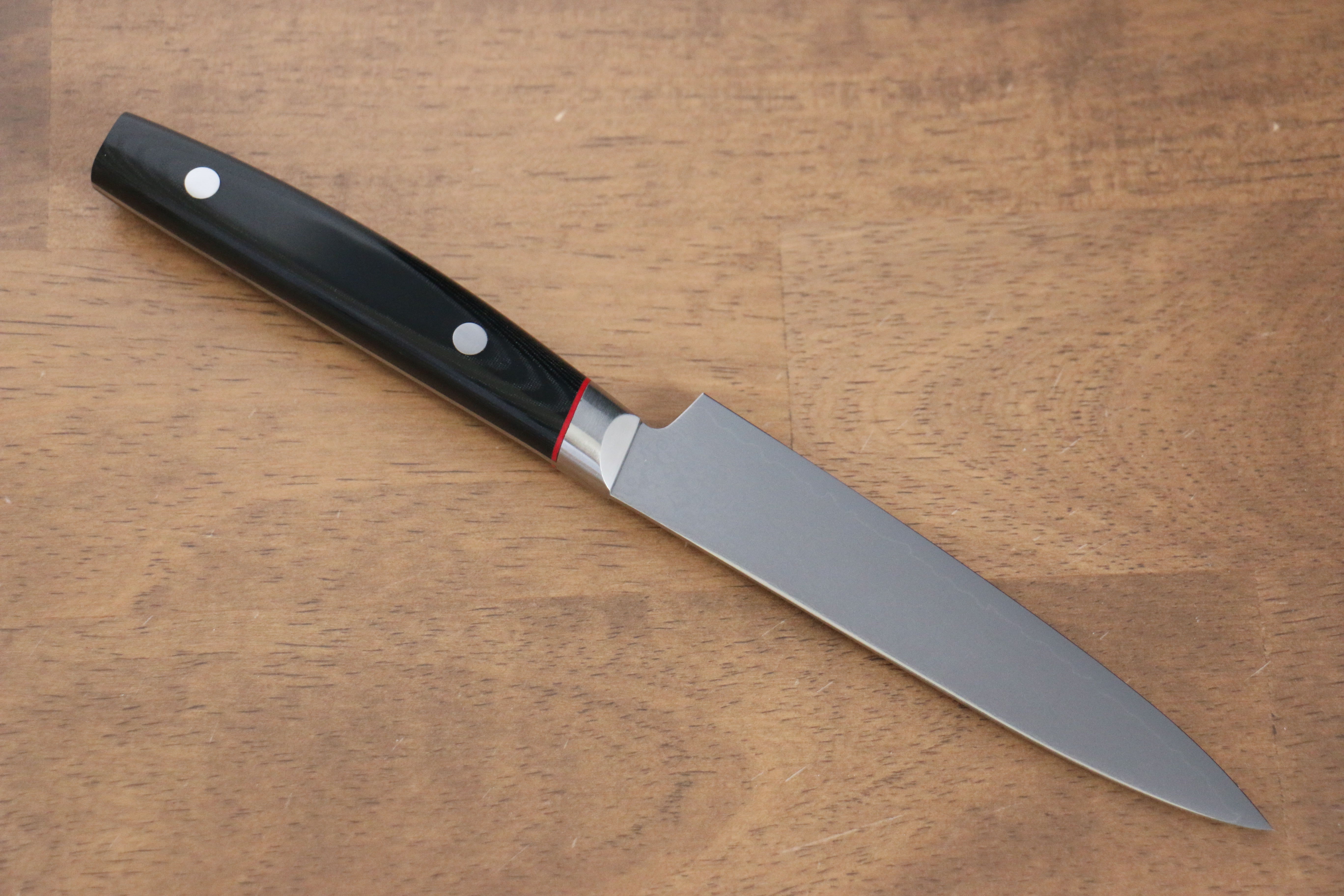 Premium VG10 Damascus Steel Petty Utility Knife 120mm - Black Micarta Handle - Perfect for Slicing, Peeling & Precision Kitchen Tasks