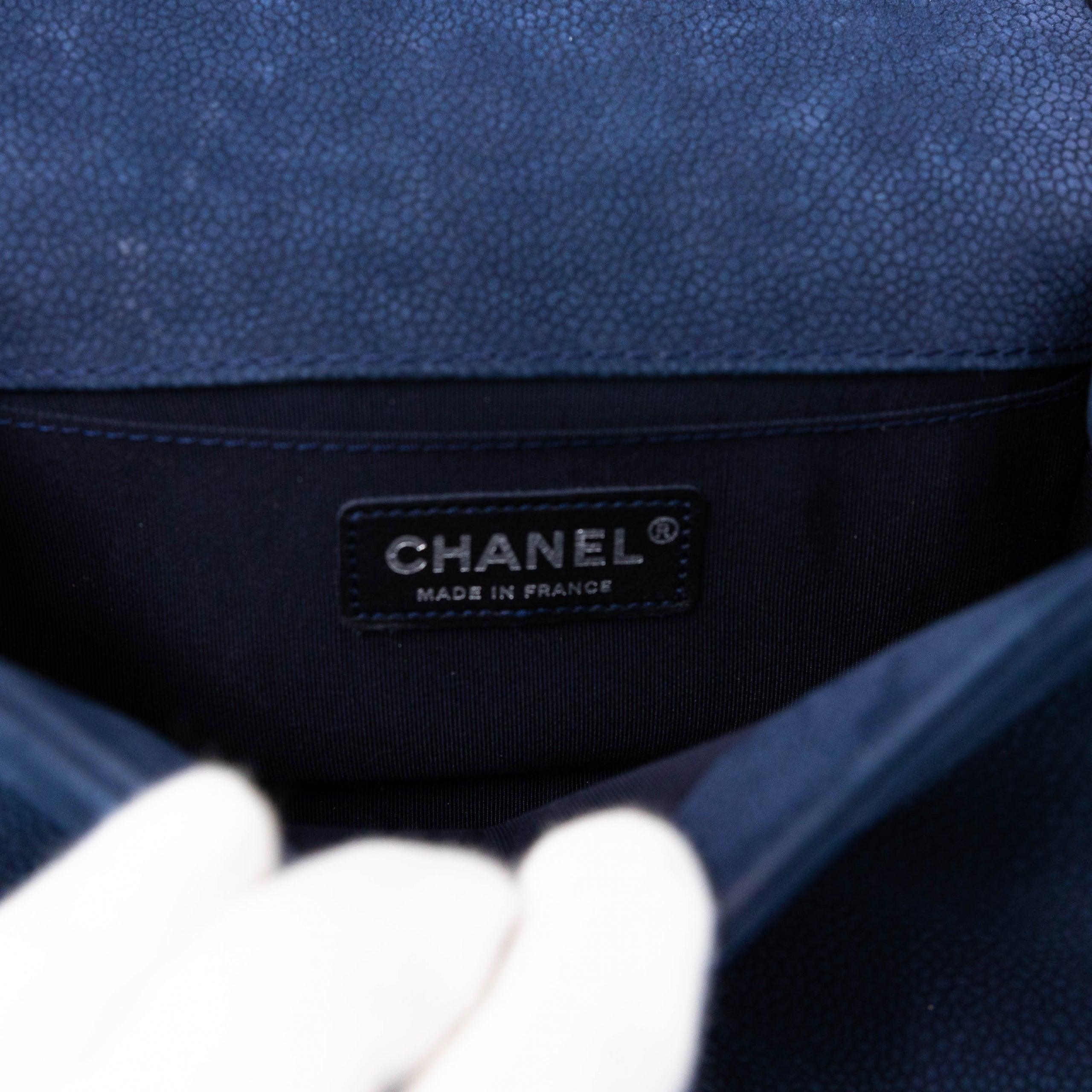Chanel Blue Suede Small Boy Bag - Luxury Crossbody Handbag for Women | Perfect for Date Night, Parties & Special Occasions