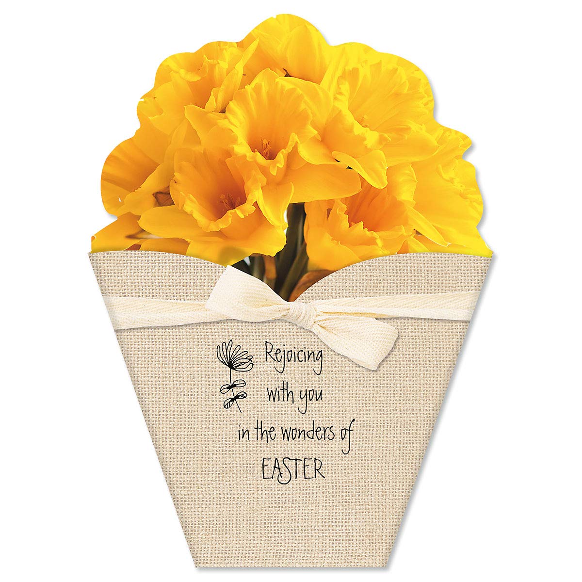 Easter Greeting Cards Set of 8 - 5x7 Inch Die-Cut Floral Bouquet Cards with Envelopes for Kids & Adults - Perfect for Easter Celebrations, Spring Parties & Gift Giving