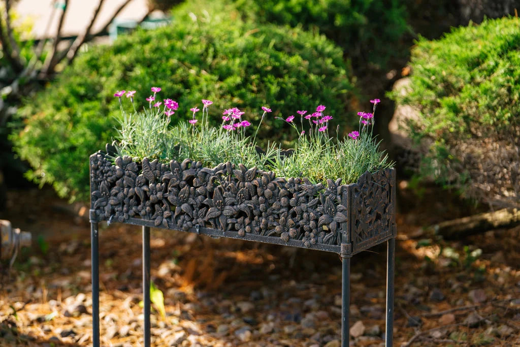 Outdoor Wildflower Flower Box Stand - Rustic Wooden Planter for Garden, Patio & Balcony Decor - Perfect for Home, Wedding & Event Decorations