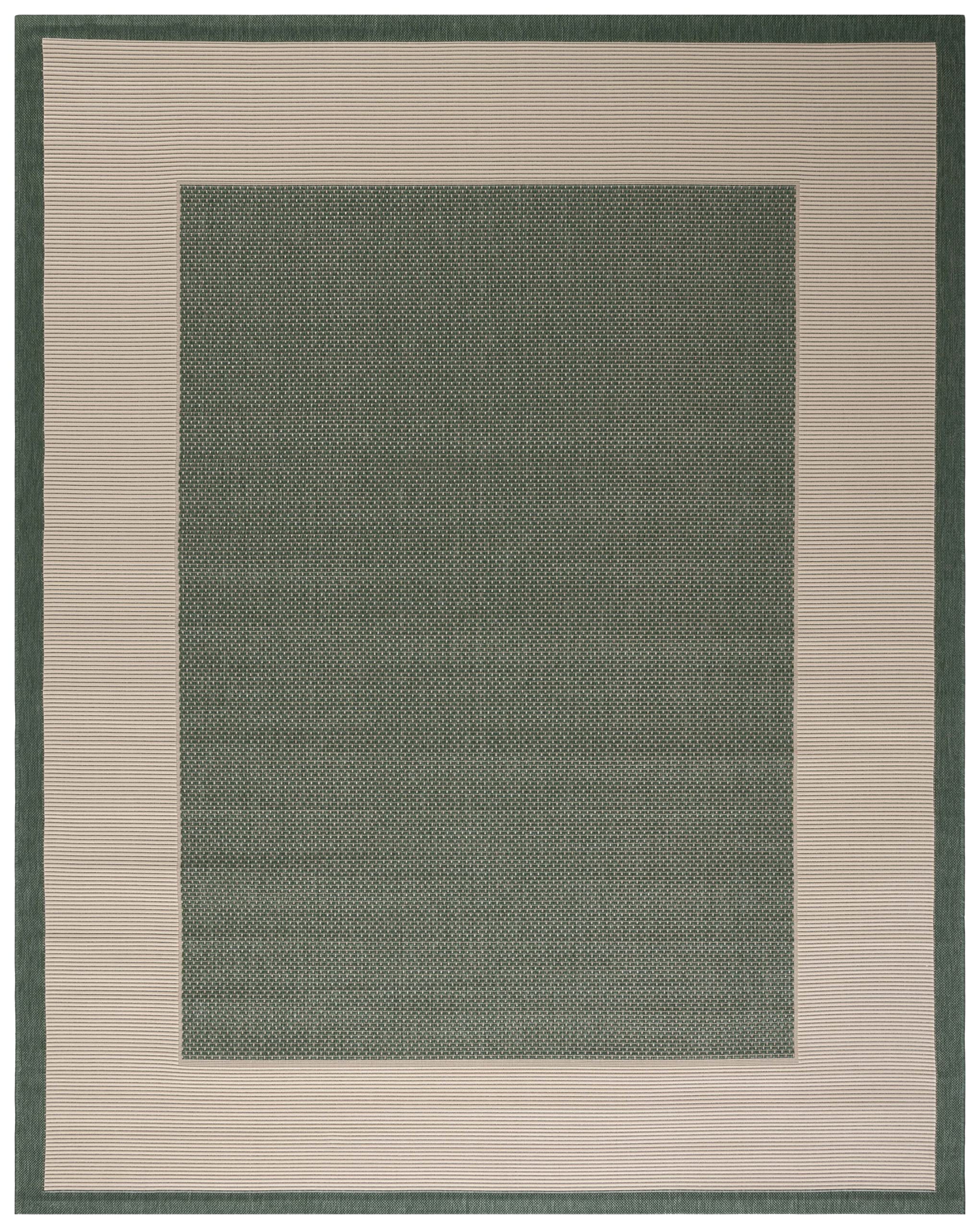 SAFAVIEH Courtyard Collection 8' x 10' Dark Green/Beige Indoor Outdoor Rug - Waterproof, Easy Clean, Durable for Patio, Backyard, Mudroom, Deck & Poolside Use (CY7987)