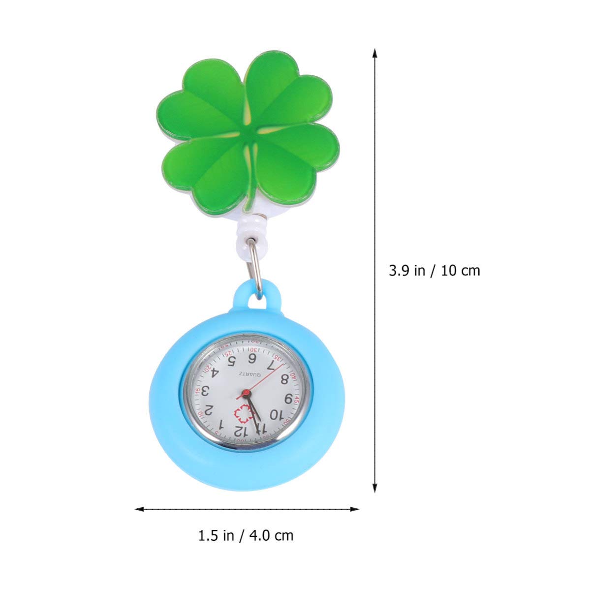 Retractable Nurse Watch with Clip - Waterproof Quartz Wristwatch for Nurses & Doctors - Adjustable Lapel Pocket Watch for Medical Professionals - Perfect for Hospital Shifts, Clinical Duties & Healthcare Work (Green)