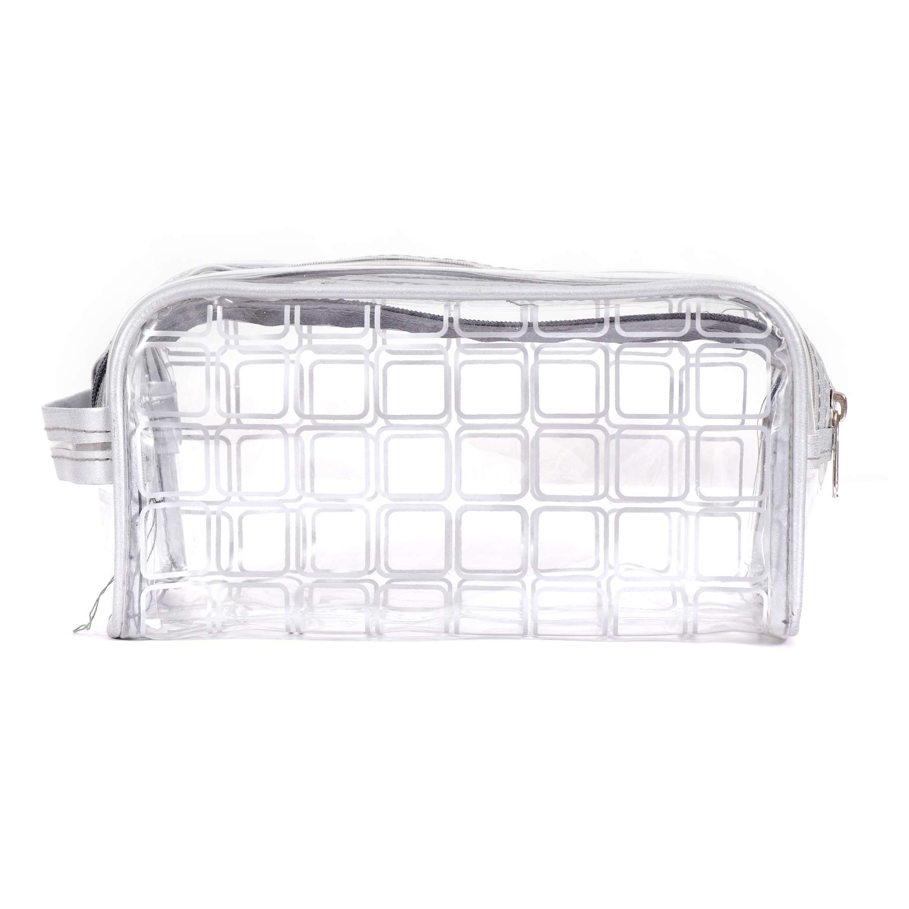 Honbon Clear PVC Cosmetic Bags Set - Waterproof Makeup Travel Toiletry Organizer with Zipper, Packing Cubes (2 Pack) | Perfect for Travel, Gym & Daily Storage