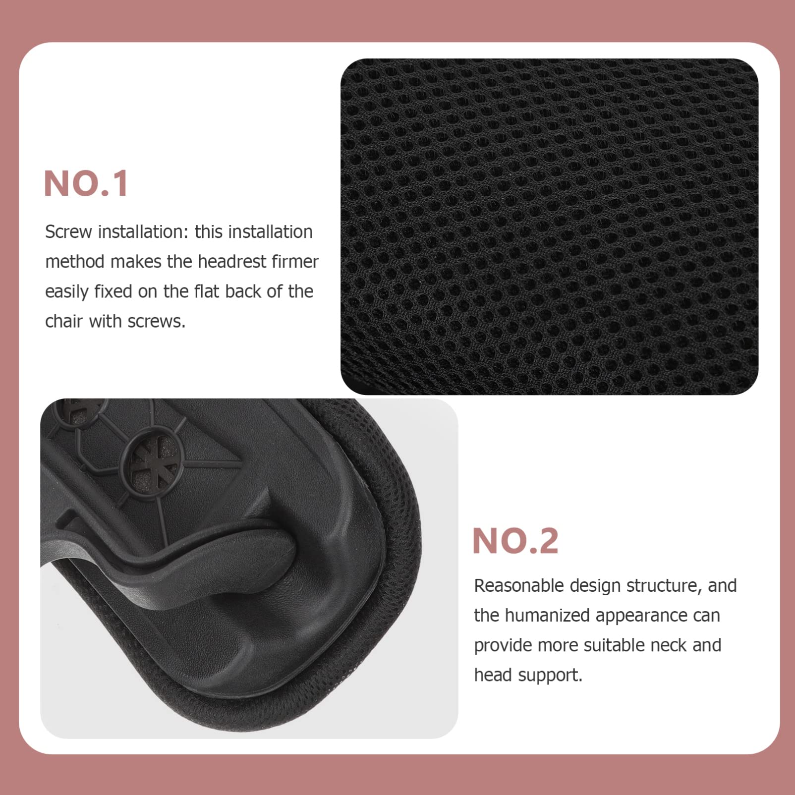 Universal Office Chair Headrest Attachment - Ergonomic Mesh & Sponge Head Support Cushion for Desk, Computer & Executive Chairs | Perfect for Home Office, Gaming & Workspaces