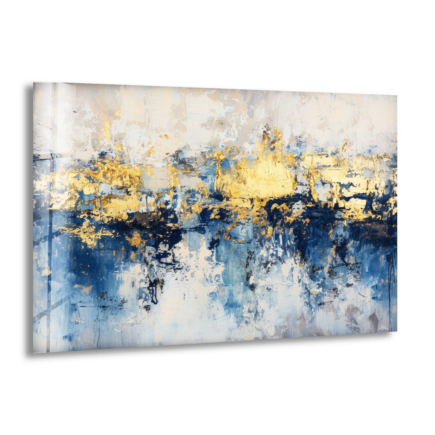 Abstract Earth Tone Glass Wall Art - Handmade Modern Home Decor for Living Room, Bedroom & Office
