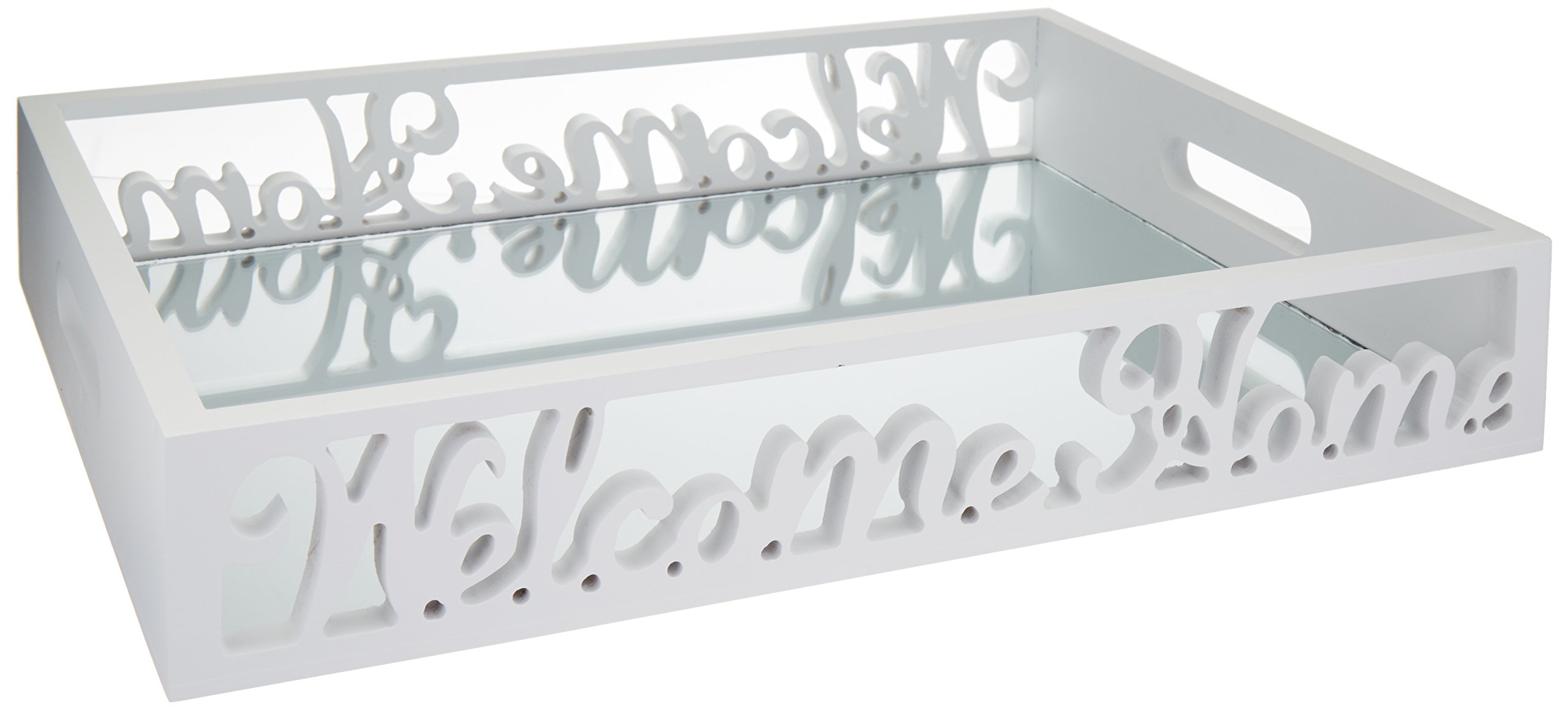 Welcome Home Mirror Tray - Elegant Decor for Entryway & Vanity