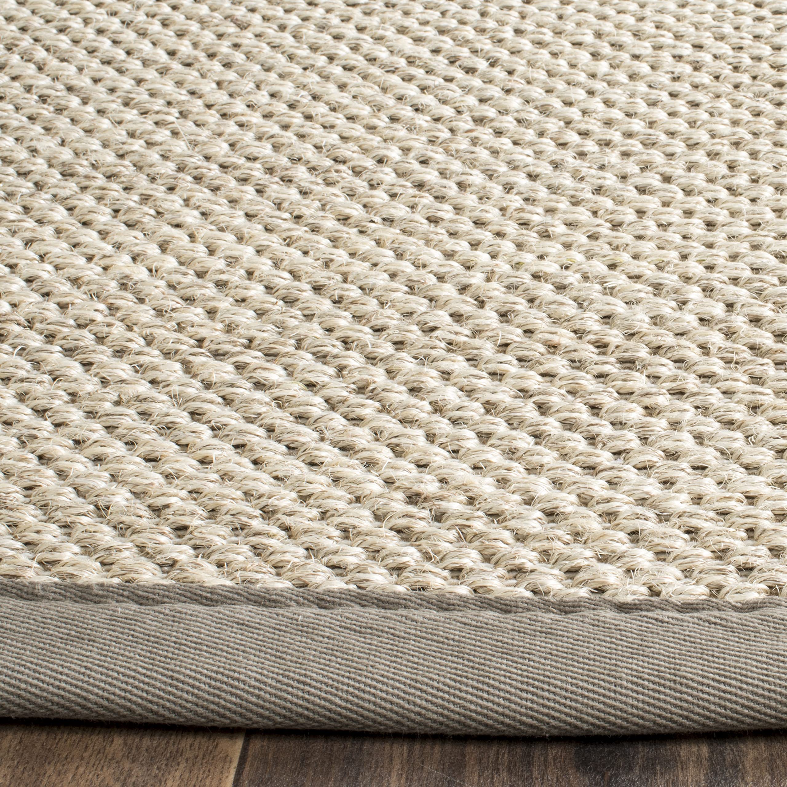 SAFAVIEH Natural Fiber Collection Area Rug - 10' x 14', Marble & Khaki, Border Sisal Design, Easy Care, Non-Slip, Stain Resistant - Perfect for Living Room, Bedroom, Dining Room, Office & High Traffic Areas (NF143E)