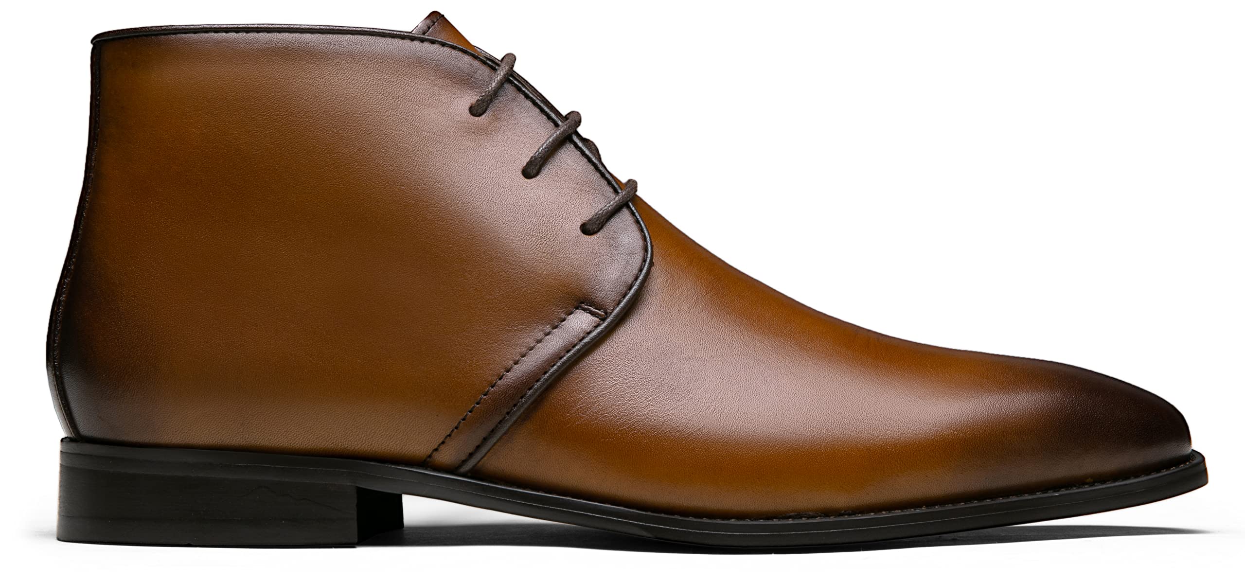 Premium Men's Leather Dress Boots - Classic Retro Ankle Chukka Boots for Polished Style | Office, Casual & Formal Occasions