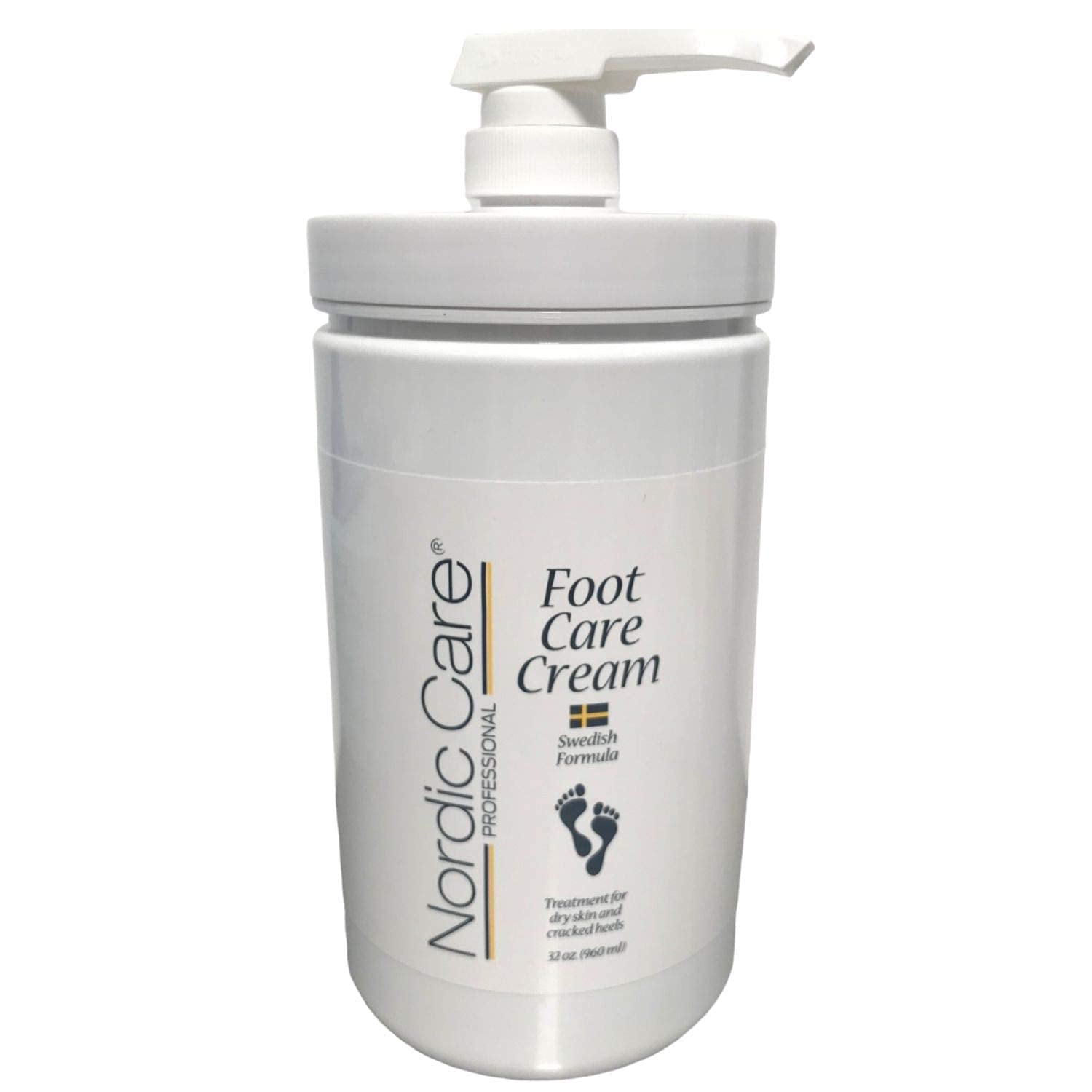 Nordic Care Foot Cream for Dry Skin & Cracked Heels – 32oz with Pump – Deep Moisturizing & Healing for Soft Feet – Perfect for Daily Use, Pedicures & Overnight Repair