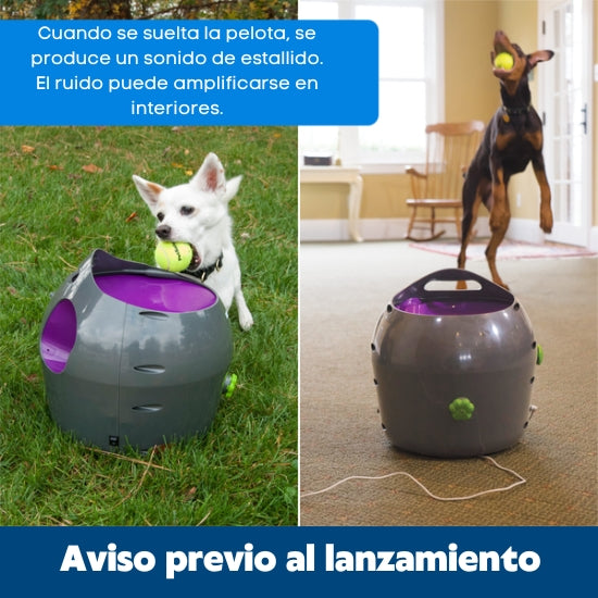 Automatic Ball Launcher for Dogs - Interactive Pet Toy with Adjustable Distance & Auto-Fetch - Perfect for Backyard Play, Training, and Exercise (English/Spanish Bilingual Packaging)