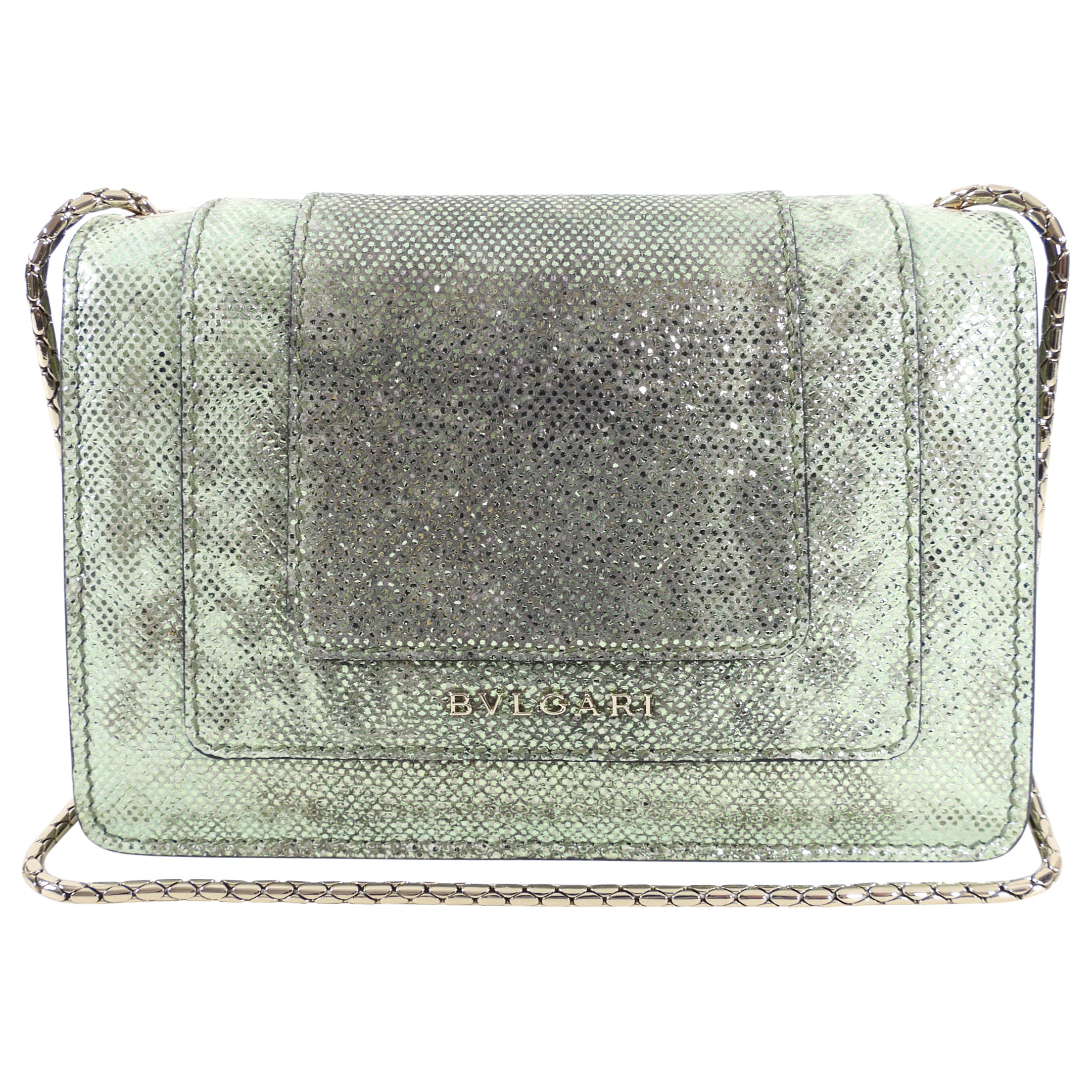 Bulgari Mini Metallic Green Serpenti Forever Crossbody Bag - Luxury Designer Handbag for Women | Perfect for Evening Parties, Date Nights & Special Occasions
