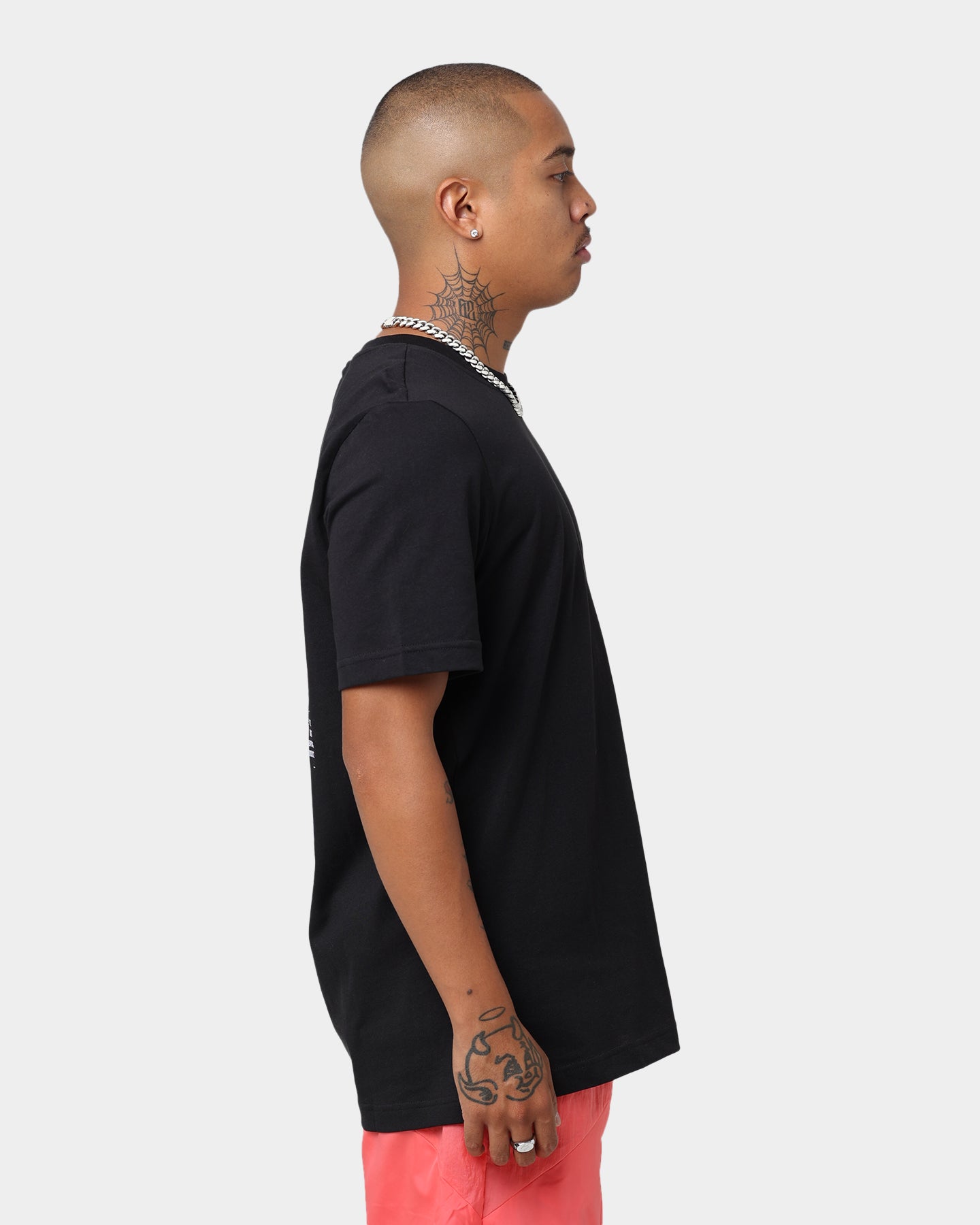 Adidas Behind T-Shirt for Men - Black/Turbo - Comfortable Cotton Crew Neck Tee for Casual Wear, Gym & Street Style