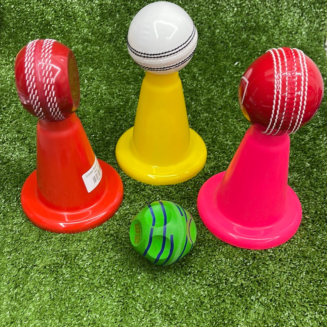 Raydn Cricket Batting Tee - Adjustable Height Training Cricket Batting Stand with 1 Cone - Perfect for Cricket Practice, Backyard Training & Coaching Sessions