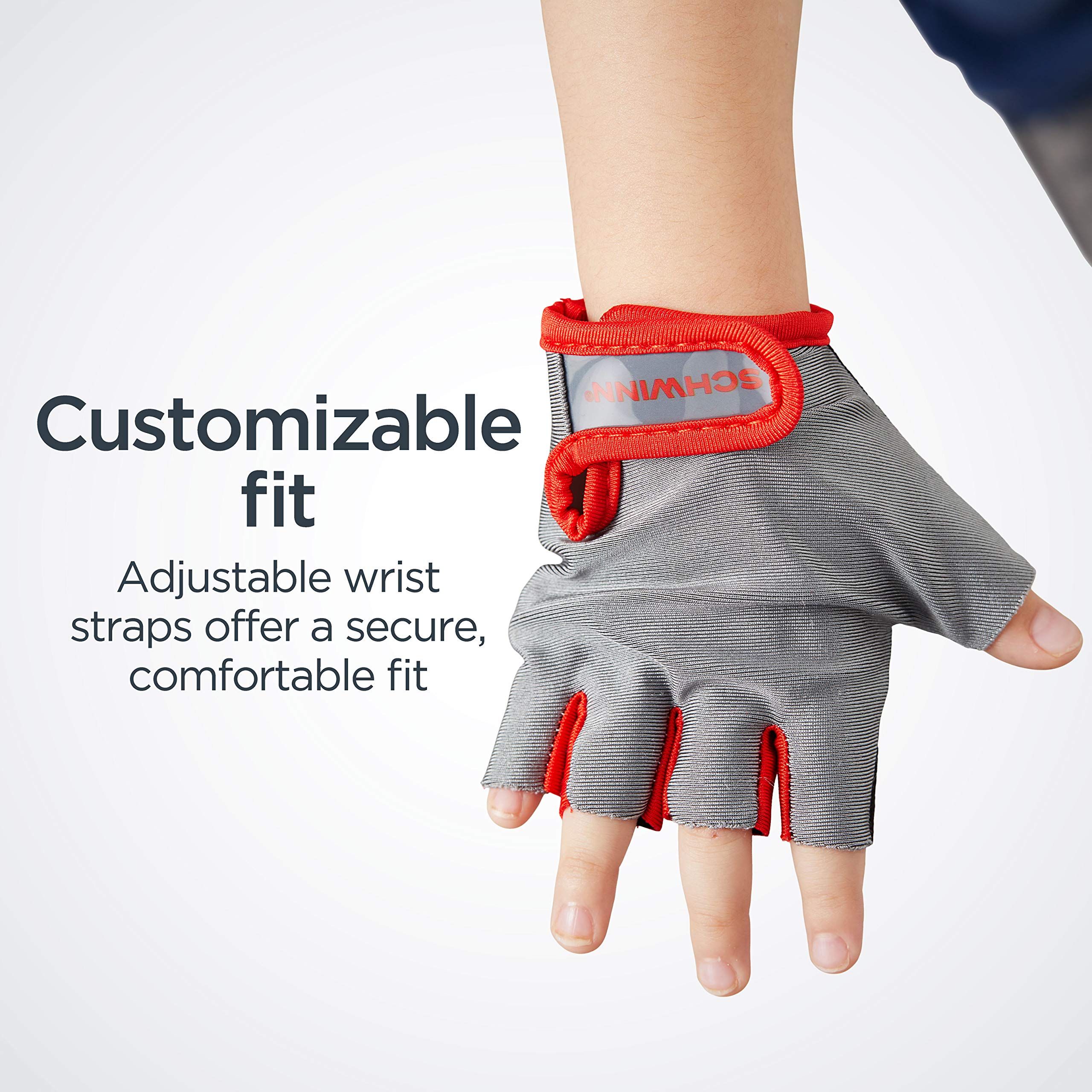 Schwinn Kids Bike Gloves Set with Knee & Elbow Pads - Protective Gear for Boys & Girls Cycling - Black/Gray - Perfect for Biking, Skateboarding & Outdoor Sports Safety