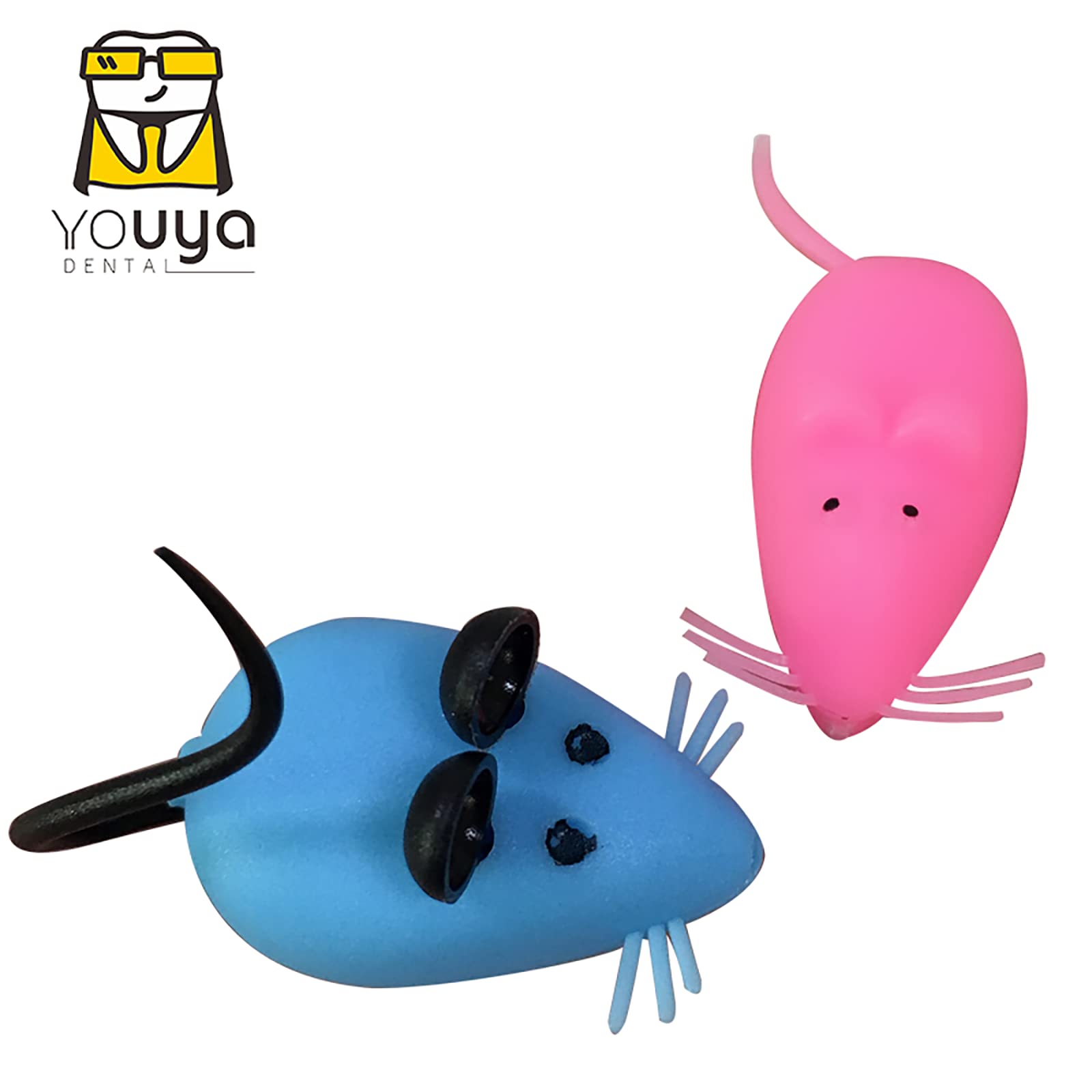 YOUYA DENTAL 3D Mouse-Shaped Baby Tooth Storage Box - 50-Piece White Teeth Organizer for Kids, Milk Tooth Fairy Keepsake Box | Perfect for First Lost Tooth, Childhood Memories & Special Gifts