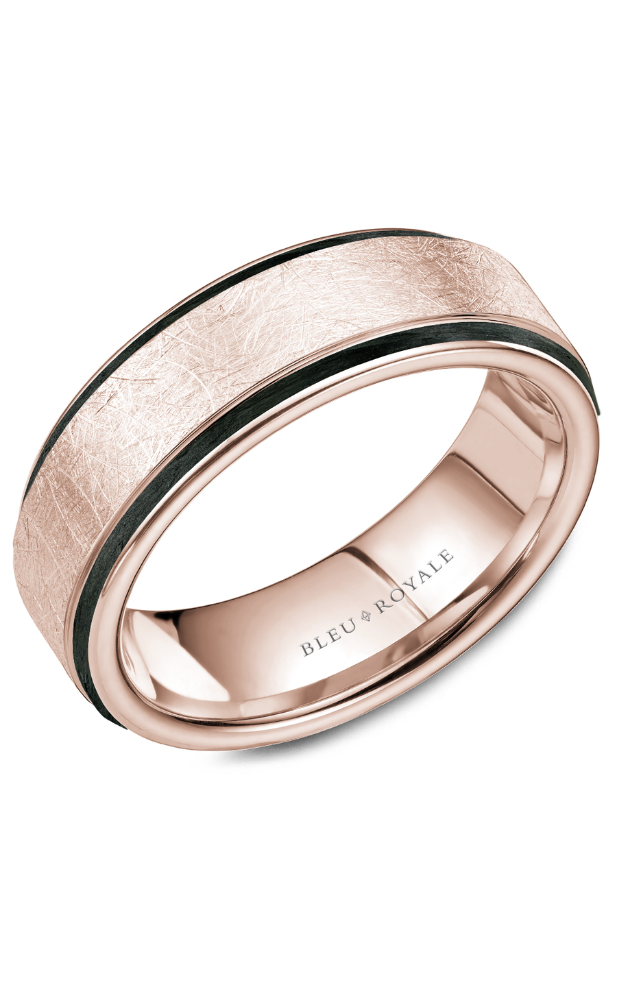 Bleu Royale Men's Wedding Band RYL 048R75 - 14K Gold Plated Tungsten Ring for Grooms & Brides - Perfect for Weddings, Anniversaries & Special Occasions