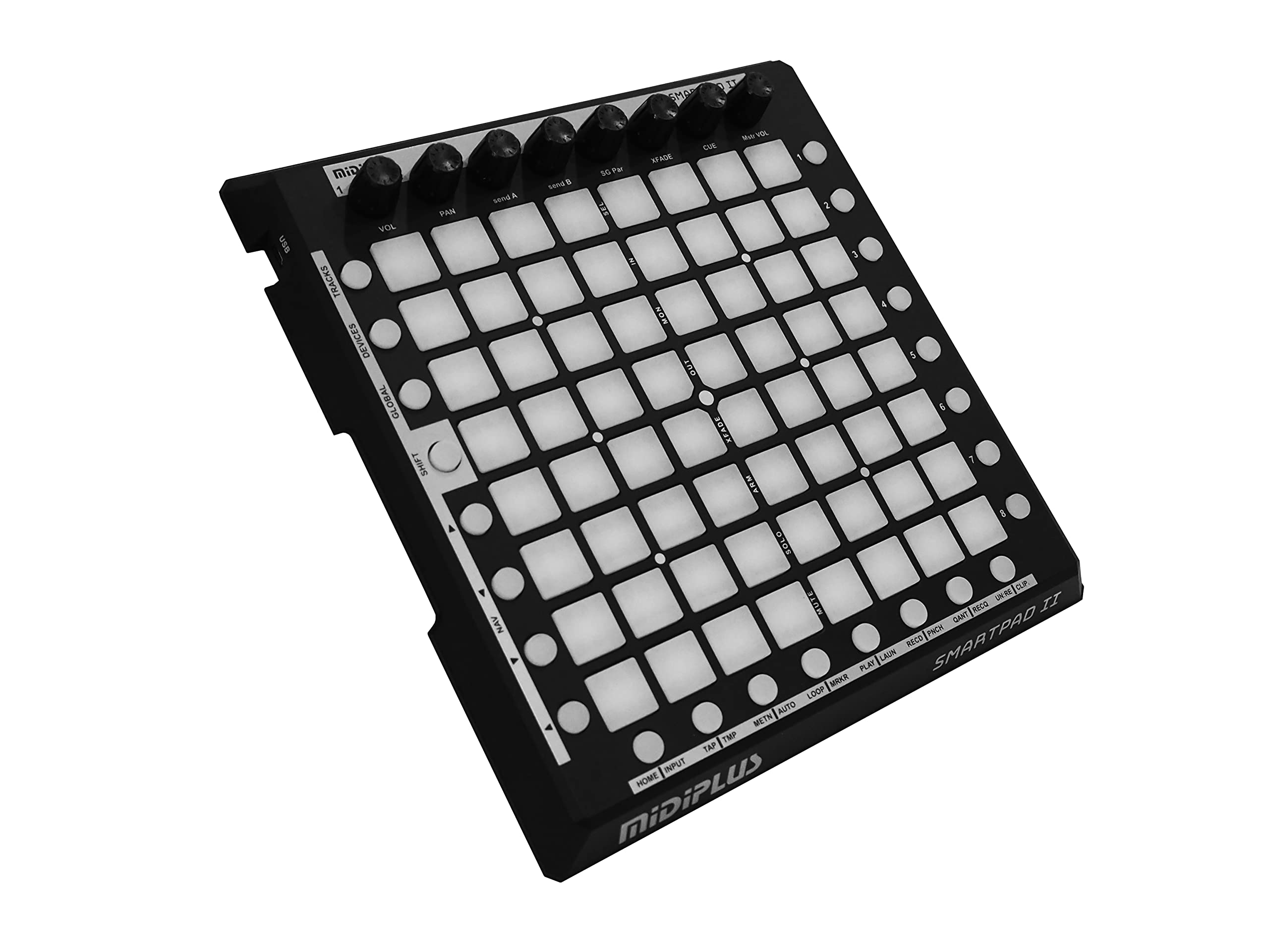 MIDIPLUS SmartPAD II USB MIDI Controller - 16 RGB Pads, DAW Control for Music Production & Live Performance (Perfect for Ableton, FL Studio, Logic Pro)