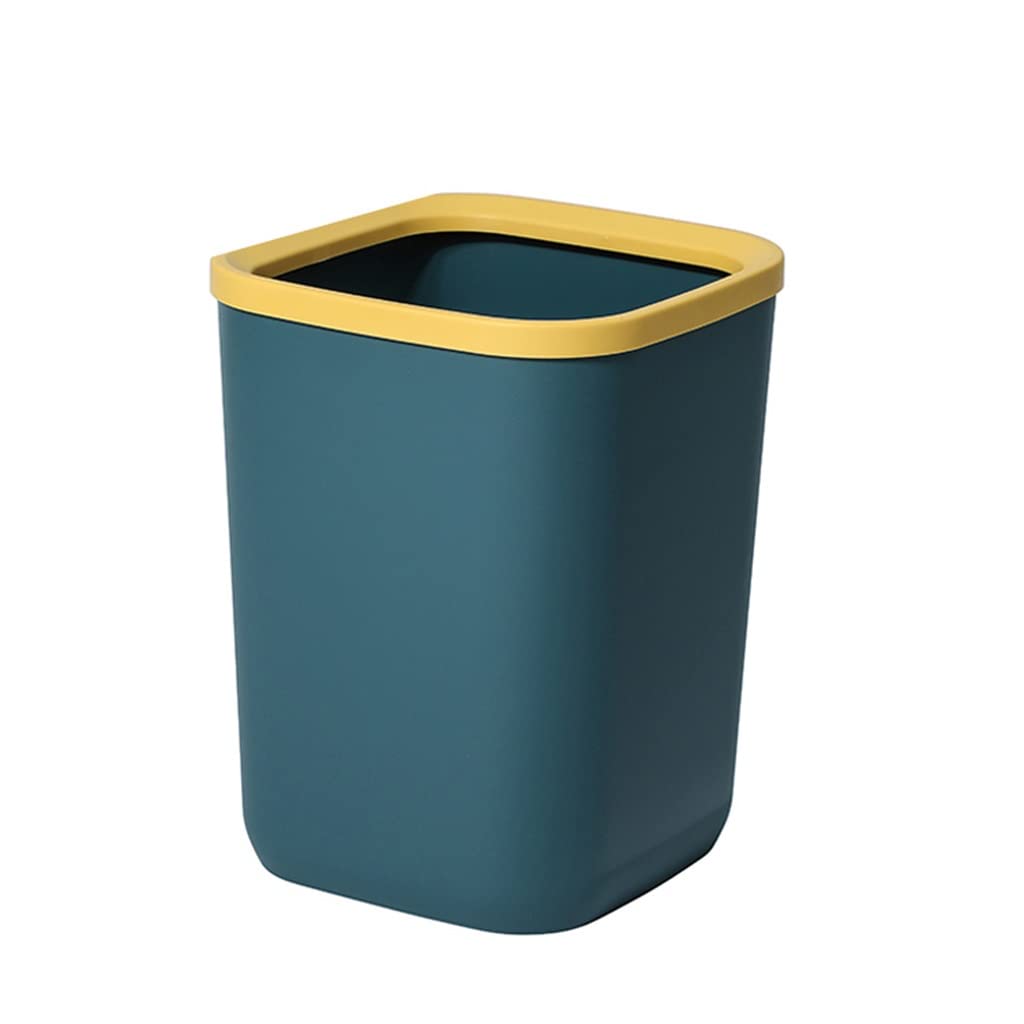 Stainless Steel 10L Coverless Trash Can for Kitchen, Living Room, Office - Large Capacity Waste Bin with Sorting Function, Blue - Perfect for Home, Office & Recycling Use