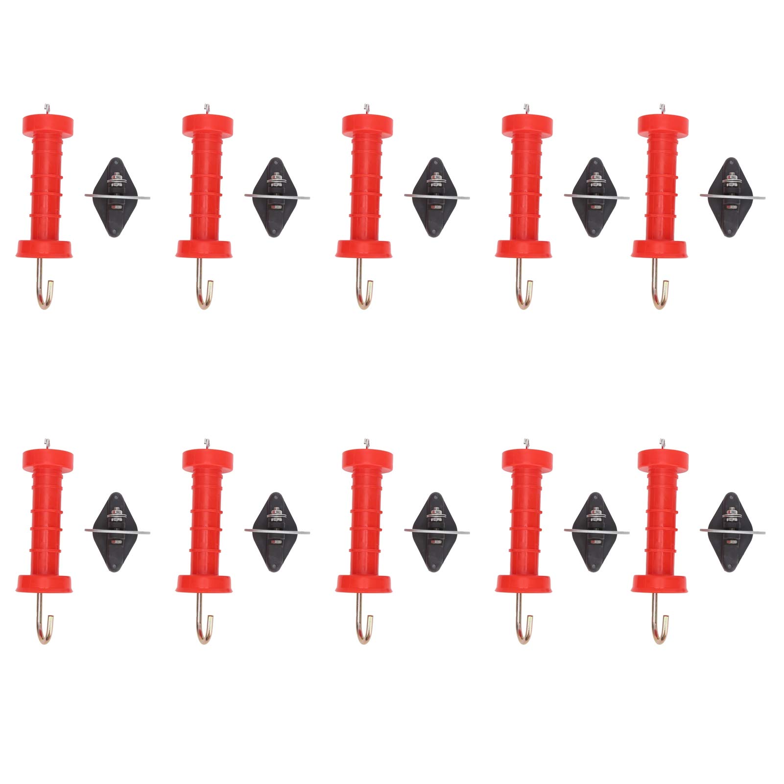 10 Pcs Plastic Insulated Electric Fence Gate Handles - ABS Heat & Cold Resistant Door Handles for Livestock Fencing | Durable Farm & Ranch Accessories for Secure Animal Containment