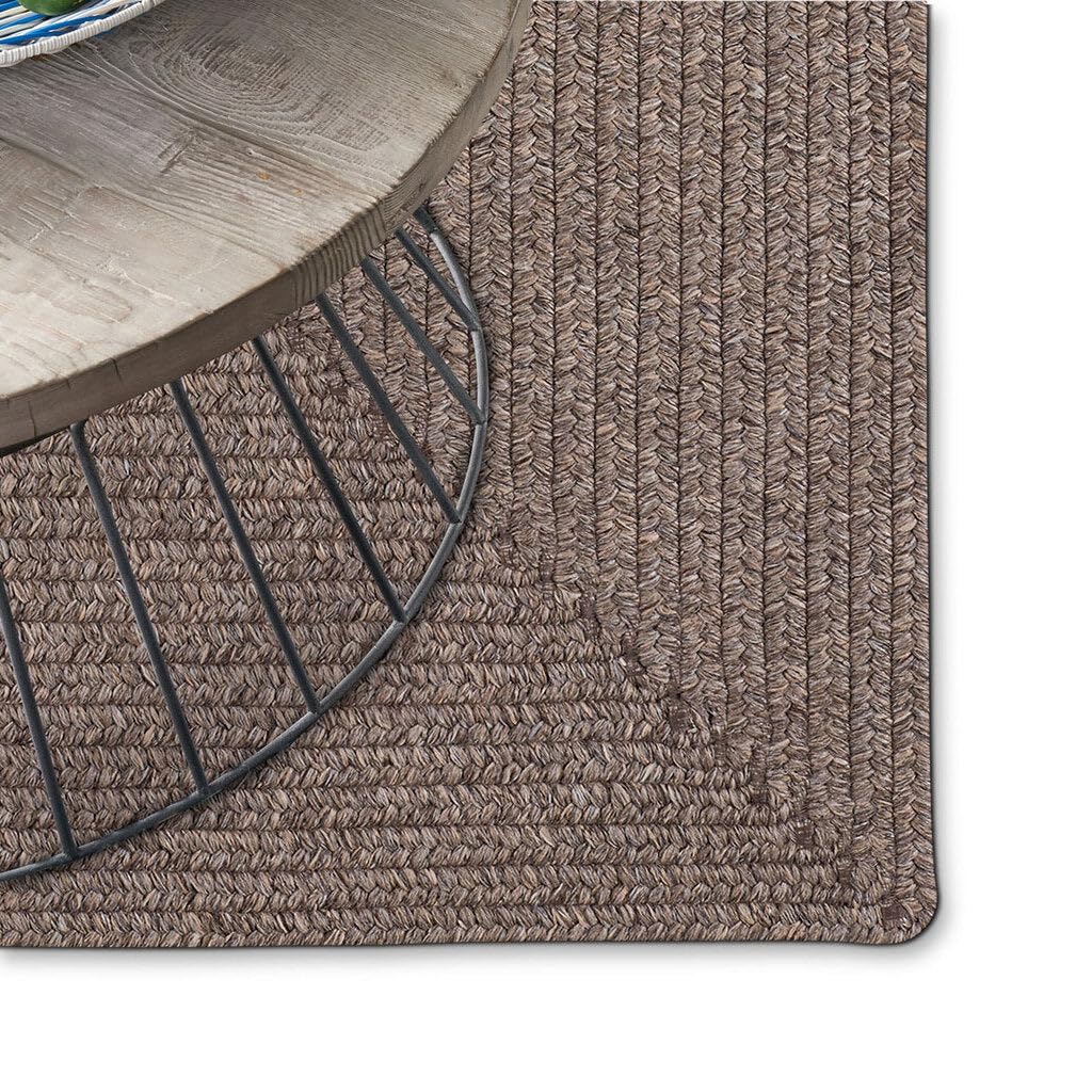 Capel Rugs Candor Oval Braided Jute Rug - Natural Chestnut Brown 2x3 Feet - Perfect for Living Room, Bedroom, or Entryway Decor