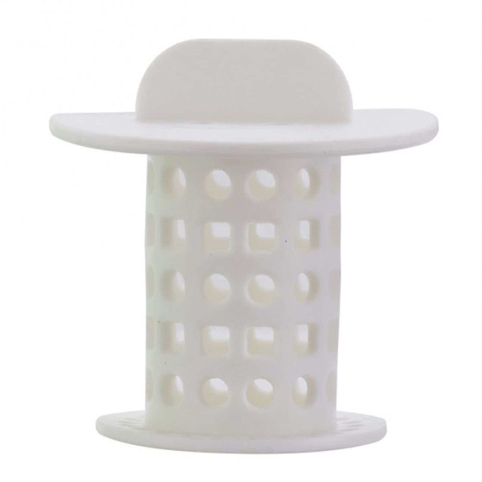 DIGUCFH White Bathroom Drain Hair Catcher - Sink Drain Strainer Filter, Shower Drain Stopper Plug, Sewer Hair Trap for Bathroom & Kitchen - Prevent Clogged Pipes (Great for Homes, Hotels, Salons)