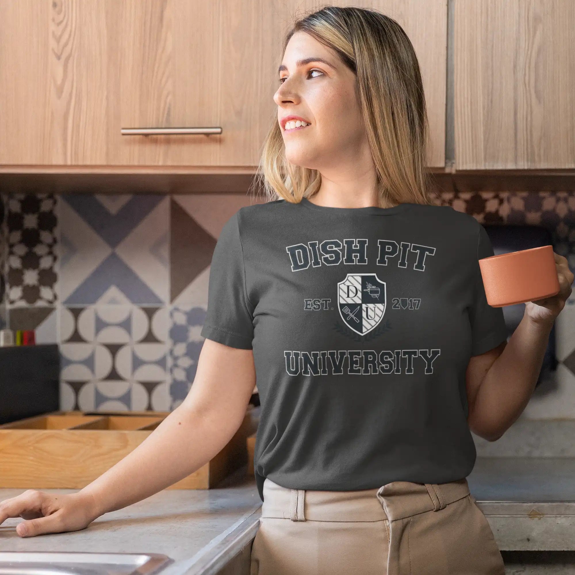 Dish Pit University T-Shirt - Comfortable Cotton Crewneck Tee for College Students & Kitchen Staff | Perfect for Work, School & Casual Wear
