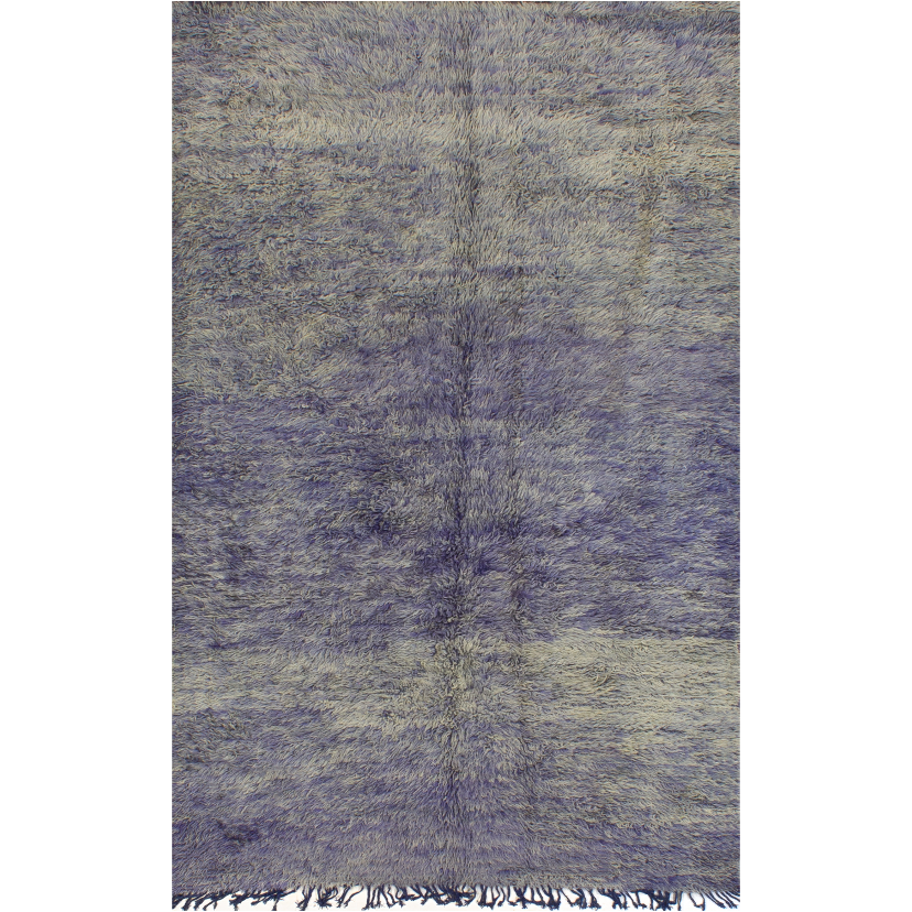 Authentic Moroccan Purple Rug - Handmade Wool Carpet for Living Room, Bedroom & Home Decor | Soft & Durable Floor Covering