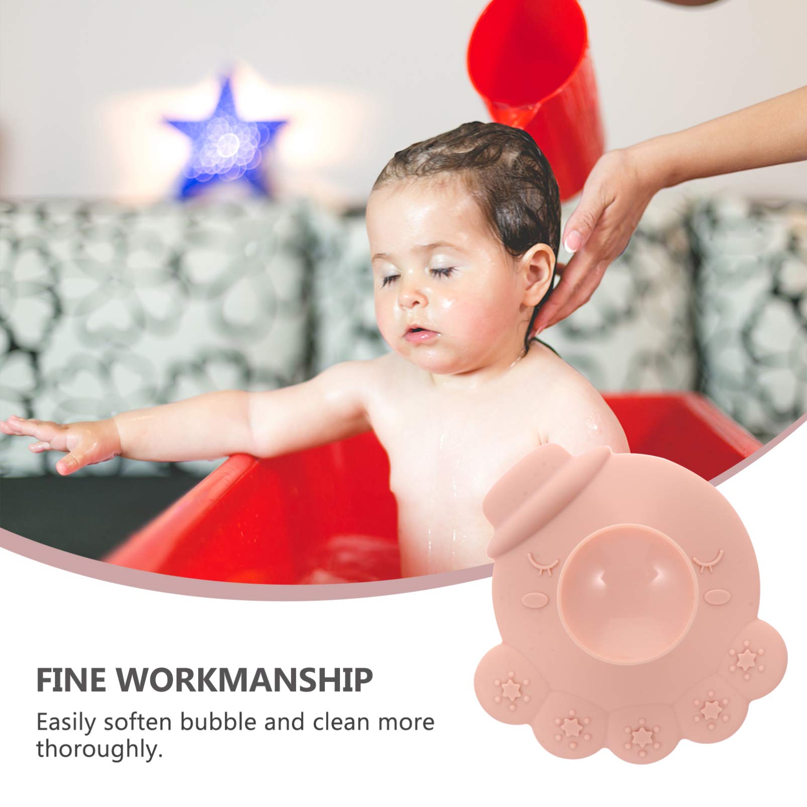 Pink Silicone Scalp Massager Brush - Gentle Shampoo & Scalp Care Brush for Kids & Adults - Perfect for Relaxing Head Massage & Hair Washing at Home or Salon